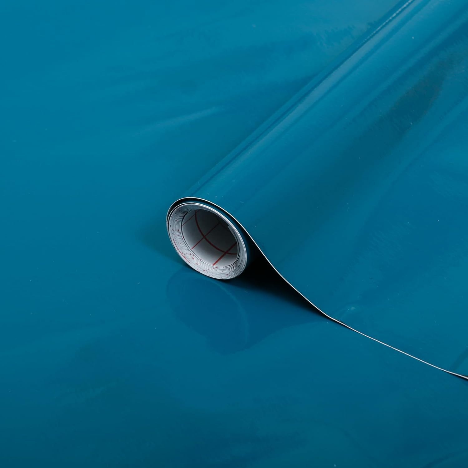 d-c-fix Möbelfolie Uni Lack petrol - selbstklebende Dekofolie Klebefolie für Möbel Küche, Designfolie - pflegeleicht, zuschneidbar und rückstandslos entfernbar