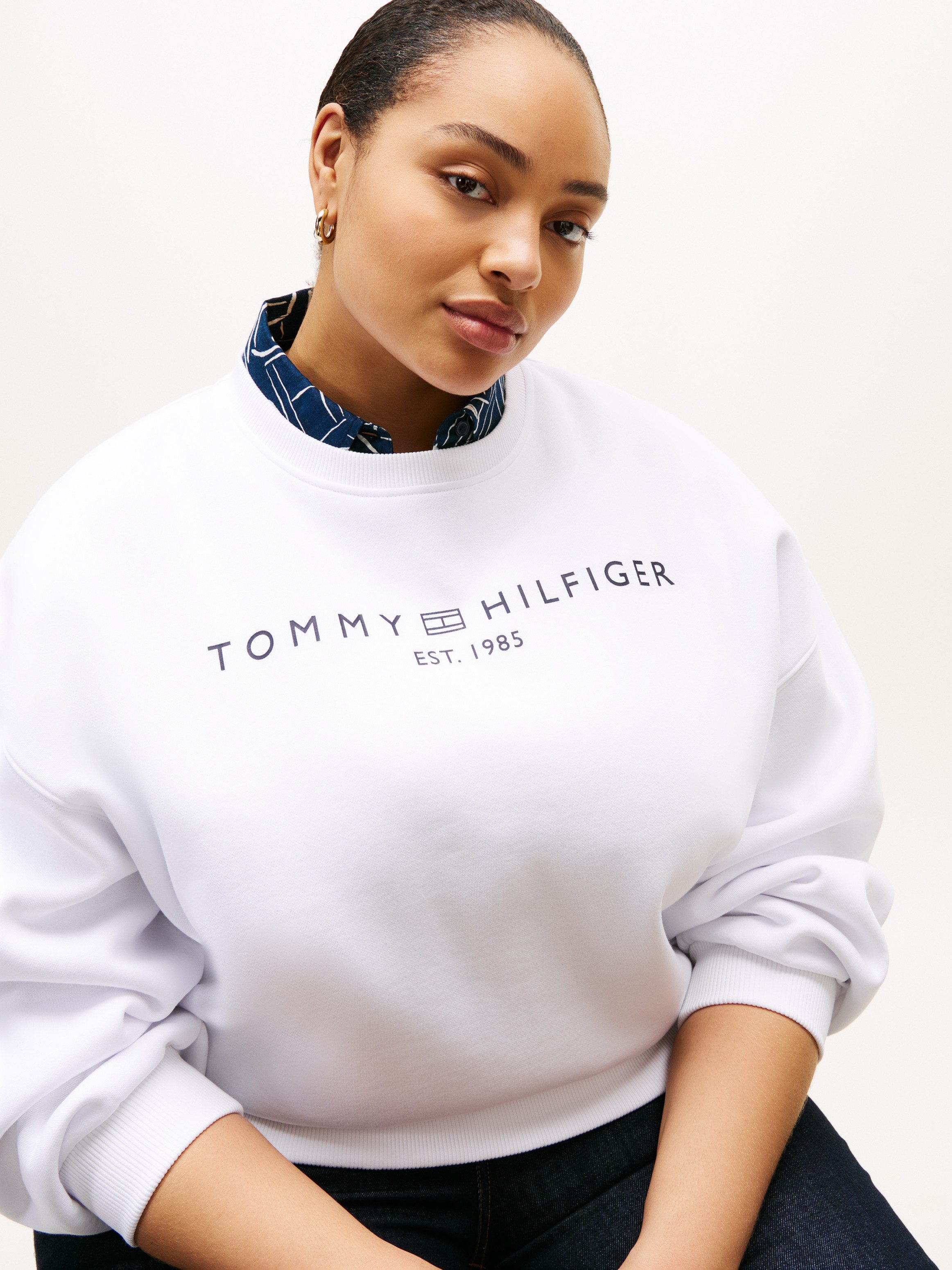 Tommy Hilfiger Curve Sweatshirt CRV CORP LOGO MDRN SWTSRT in großen Größen