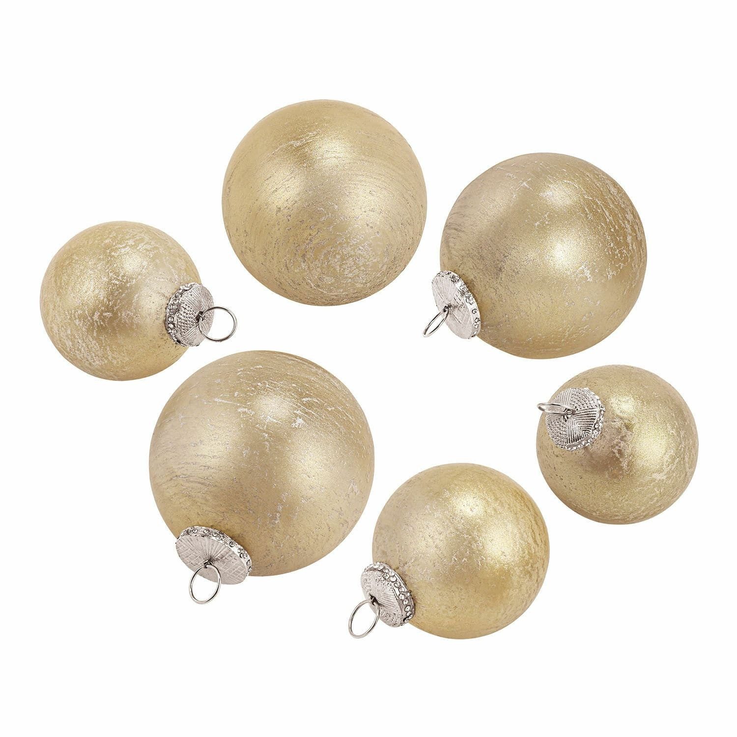 Christbaumschmuck Weihnachtskugeln 6er Set Demerique gold