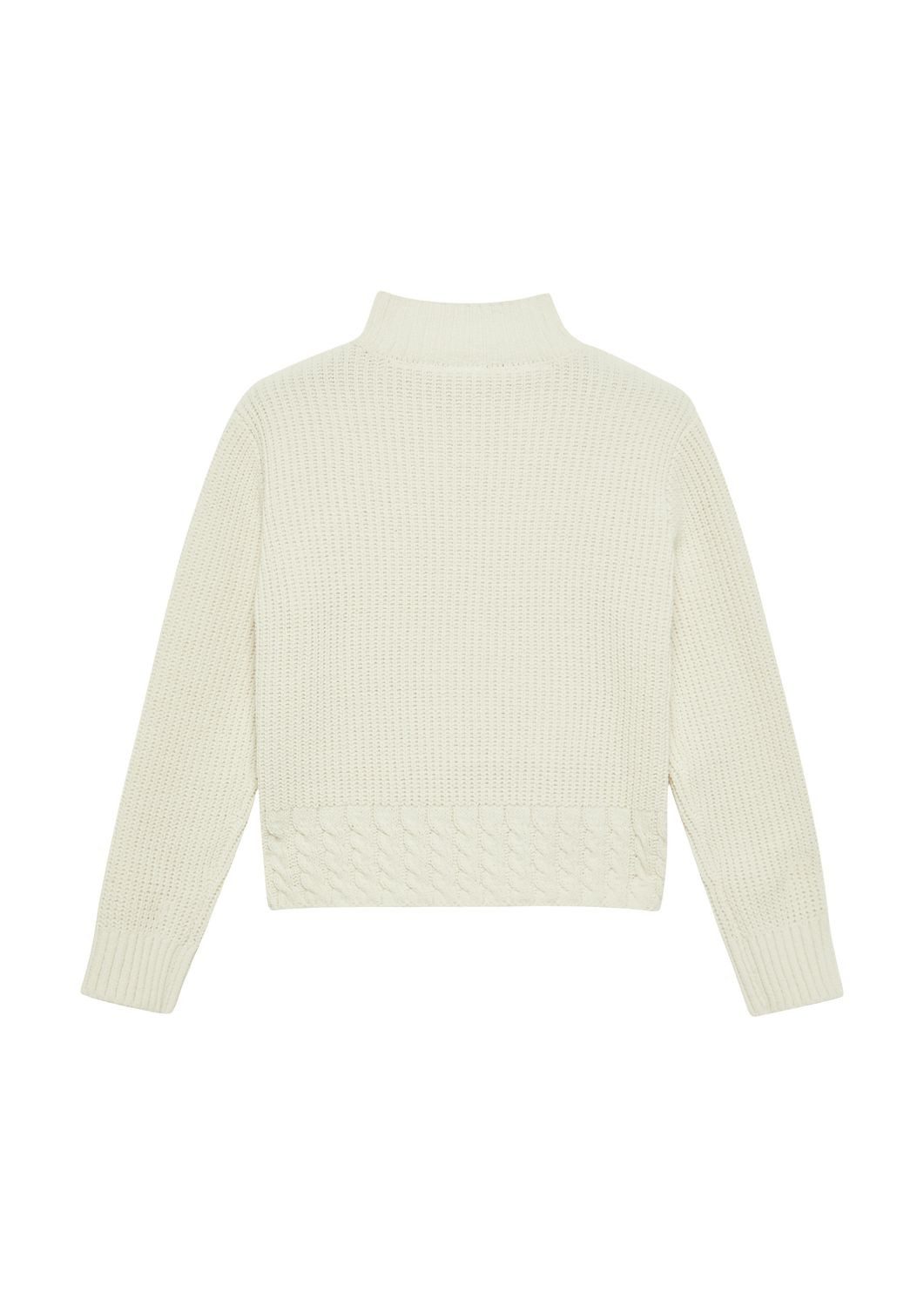 s.Oliver Strickpullover Casual (1-tlg) Strick, Muster, Stehkragen, Boxy-Schnitt