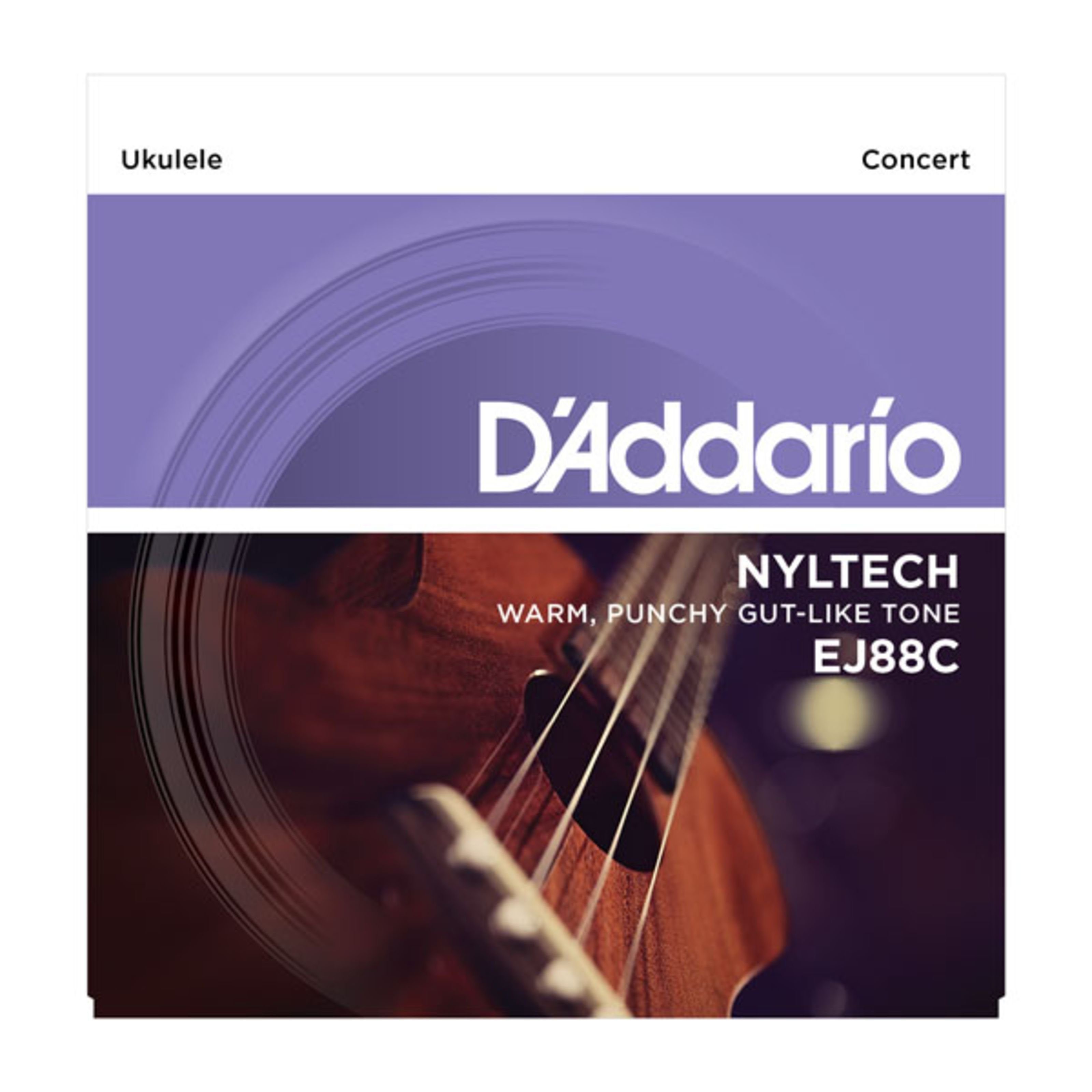 Saiten Spielzeug-Musikinstrument, Saiten Ukulele 24-31-37-26 Concert - EJ88C Nyltech Daddario