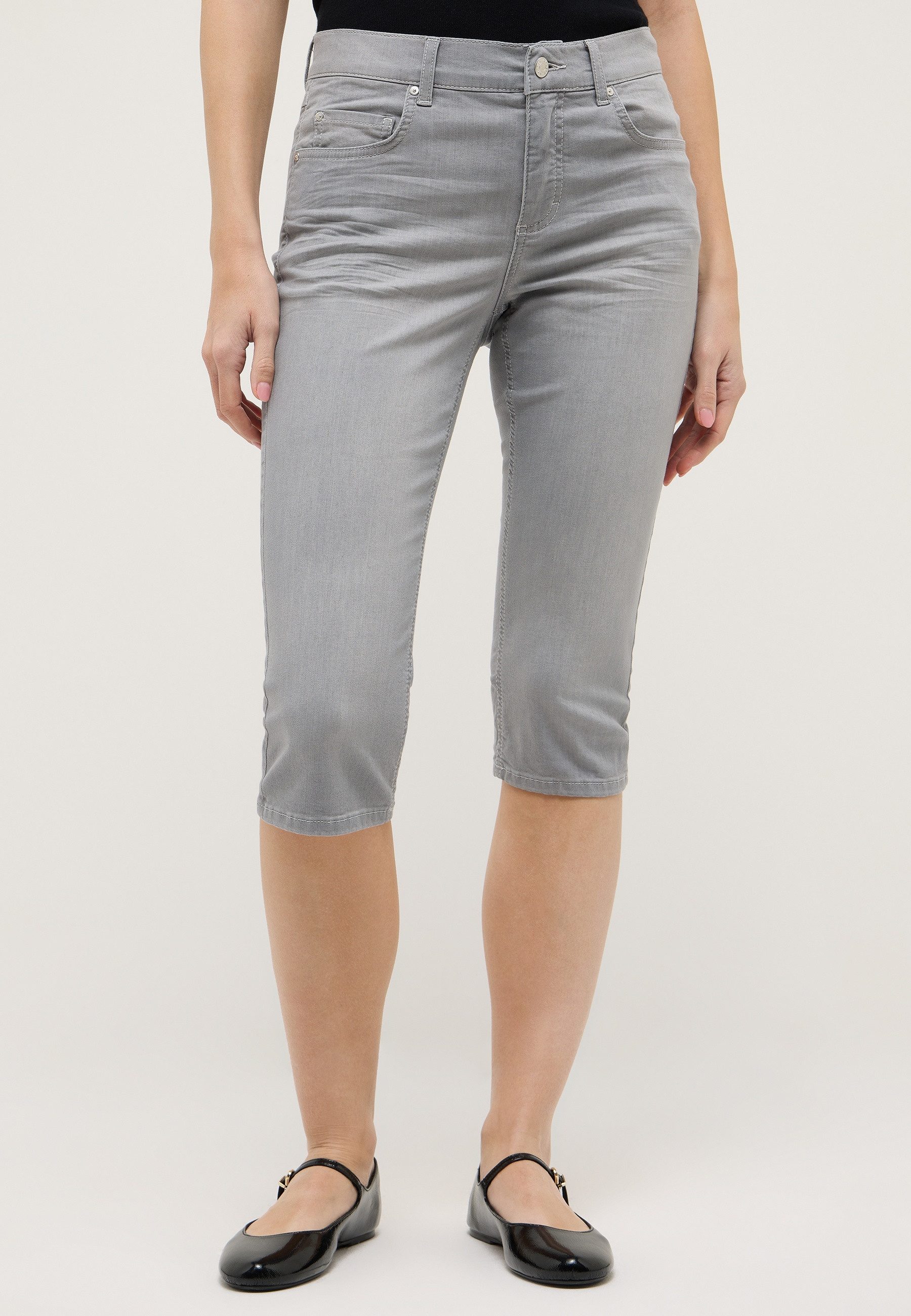 ANGELS 5-Pocket-Jeans ANACAPRI in Capri-Länge, Slim Fit mit Stretch