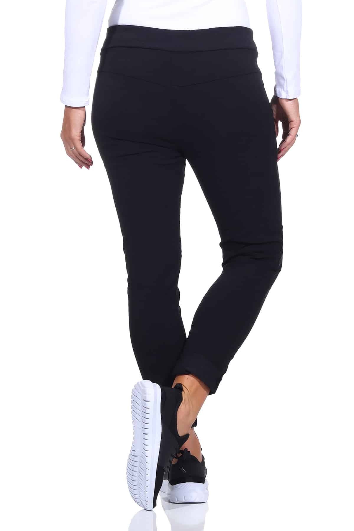 OriginalYou Schlupfhose Damen Freizeithose mit Stretch Schlupfhose Knitterlook Chino Pants in Größe 36-48 erhältlich, moderner Knitterlook, elastischer Bund