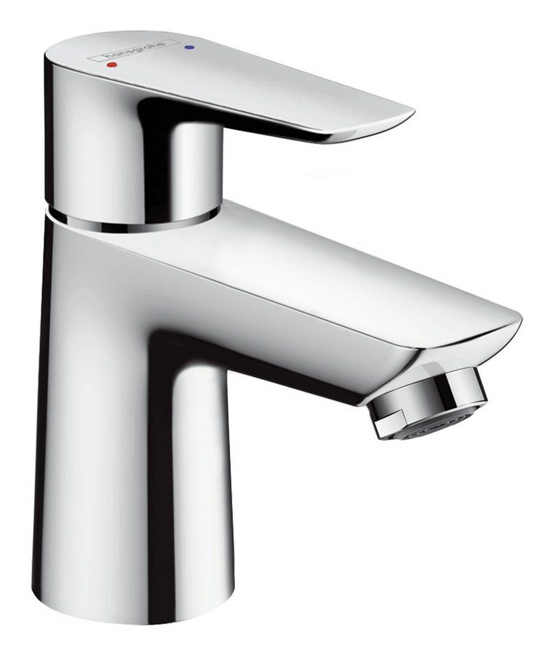 hansgrohe Waschtischarmatur Talis E 80 Einhebel-Waschtischmischer mit Push-Open Ablaufgarnitur - Chrom