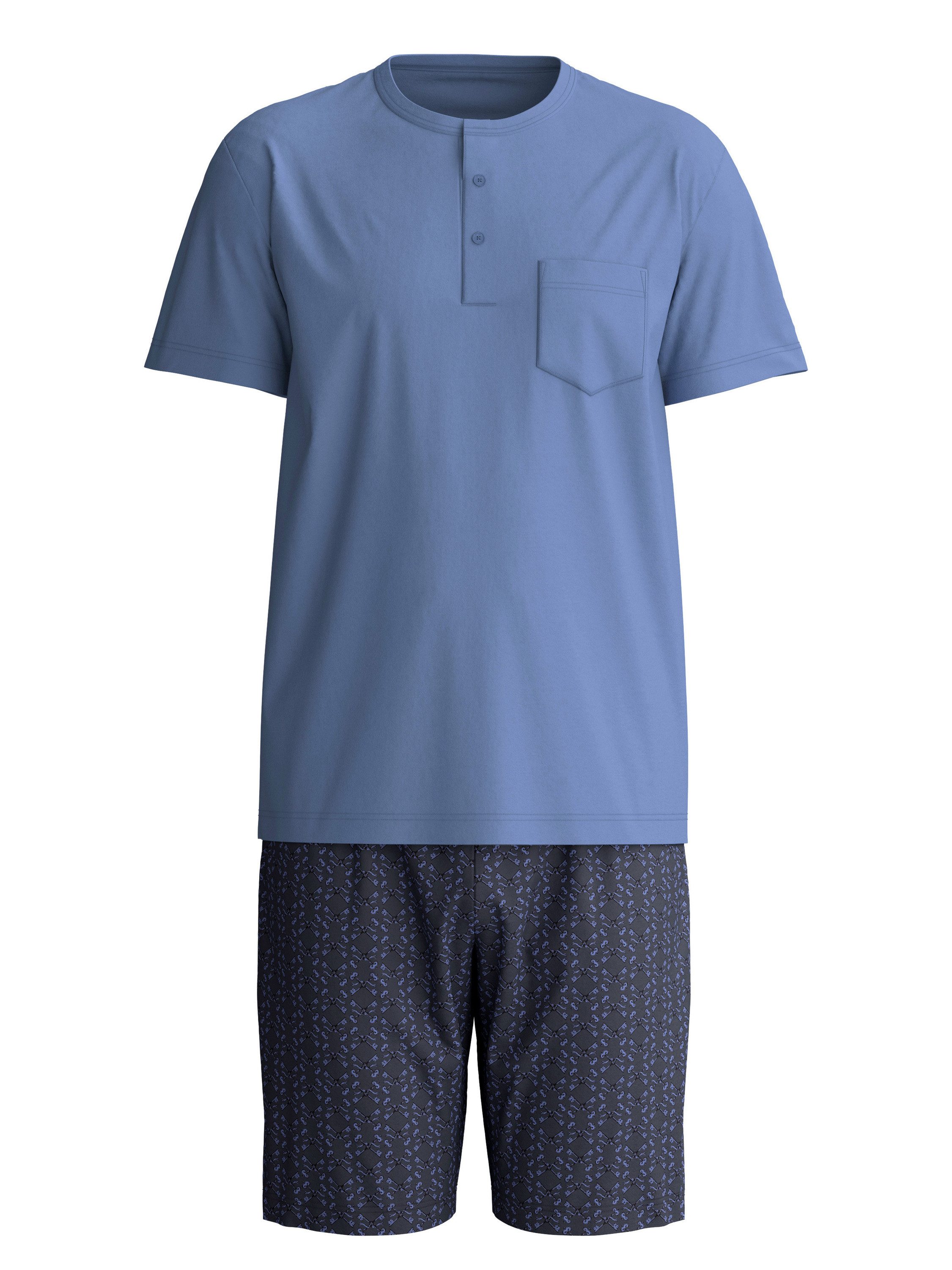 CALIDA Shorty Relax Imprint Herren (2 tlg) 100% Baumwolle, pflegeleicht, elastisch & formstabil, in Single Jersey