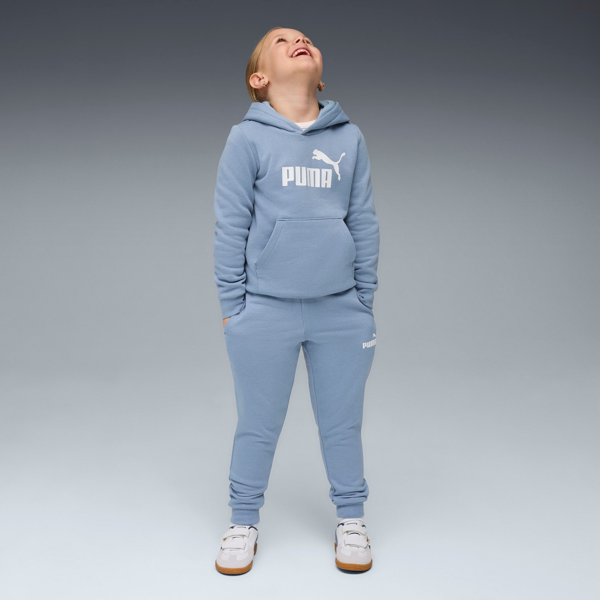 PUMA Trainingsanzug ESS NO.1 LOGO SWEAT SUIT FL PS (2-tlg), für Schule und Freizeit, zweiteiliges Set, mit Kapuze, Regular Fit