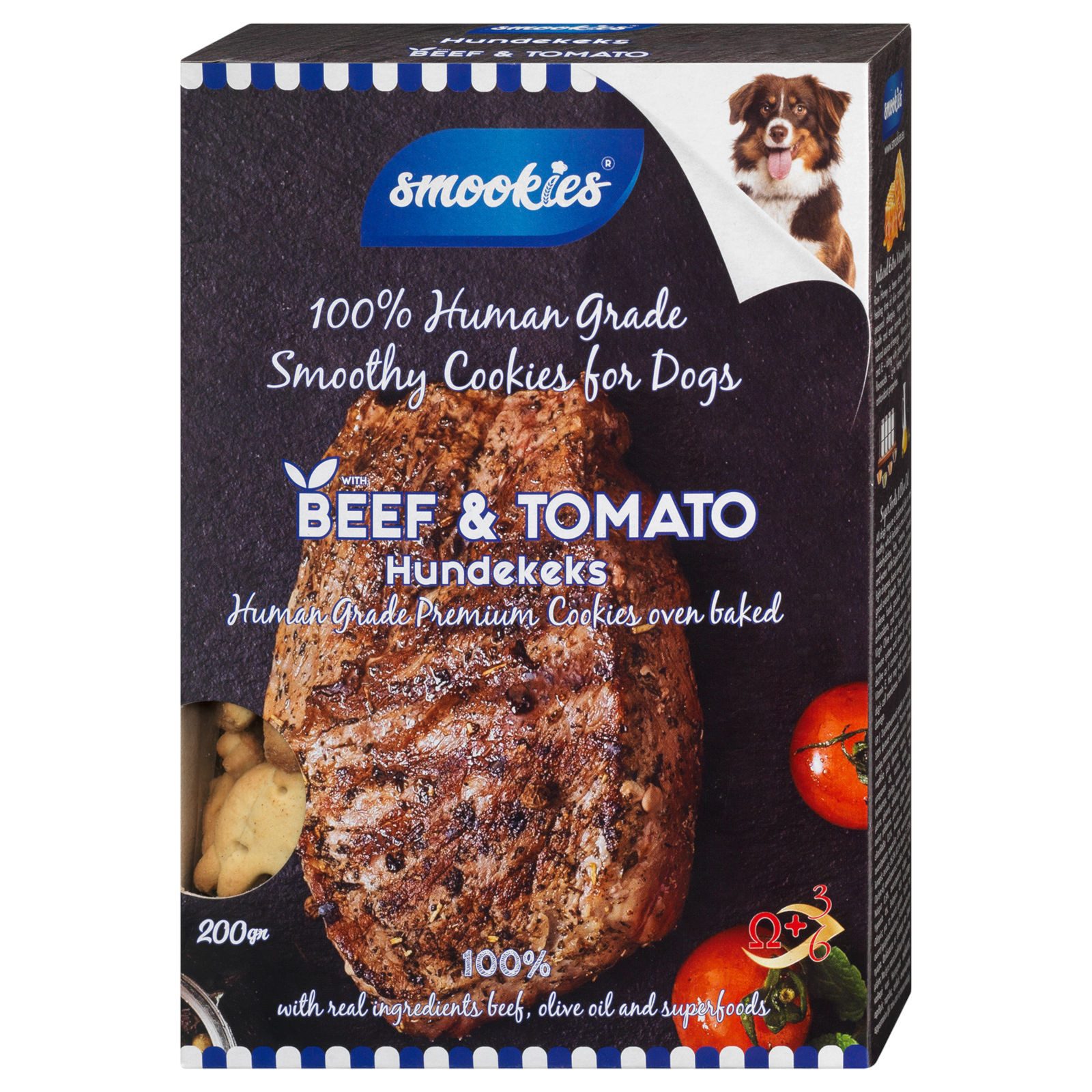 smookies Rindfleisch & Tomate, 200g, ein Keks, den Hunde lieben!, Snack für: Hunde
