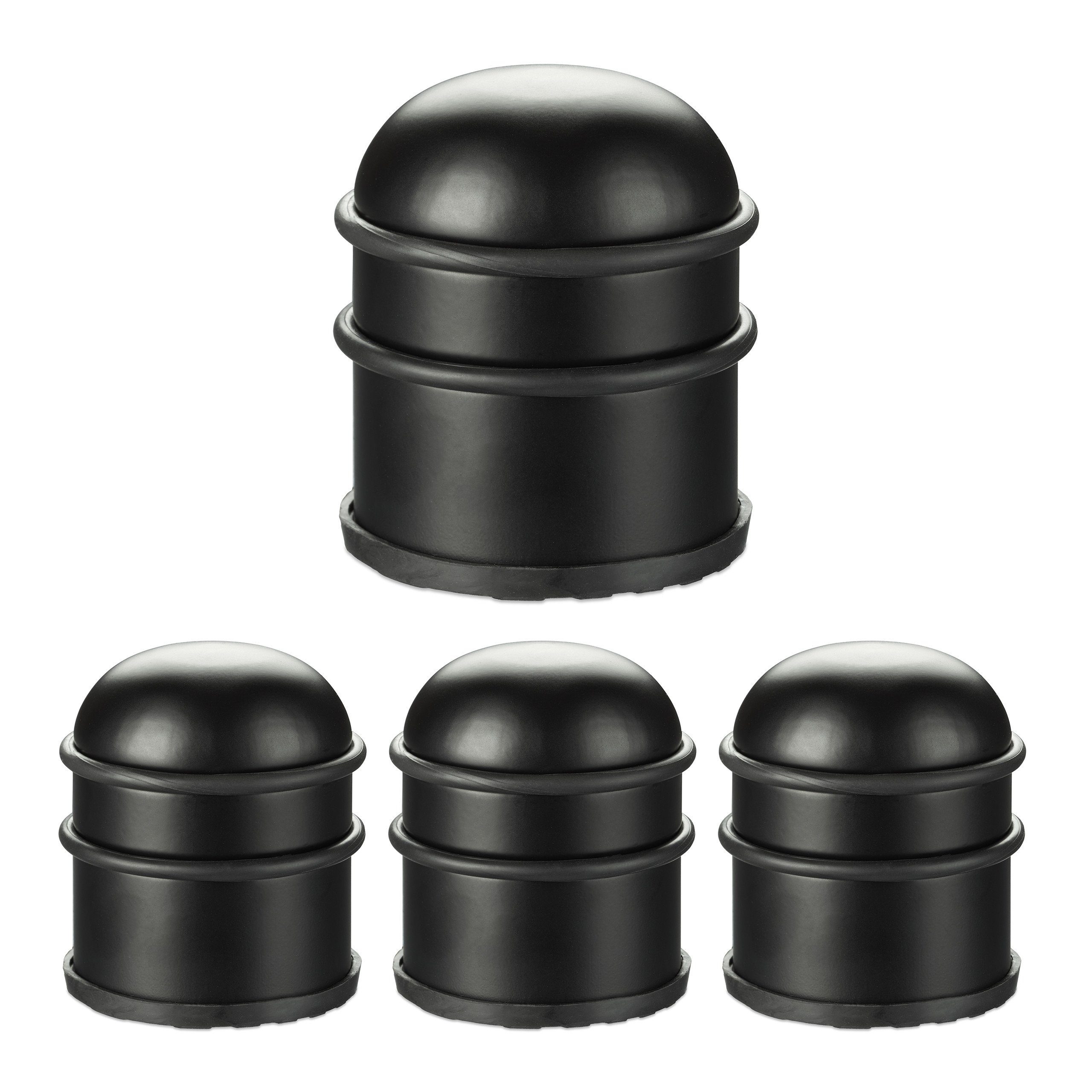 Türstopper 4 x Türstopper Edelstahl schwarz