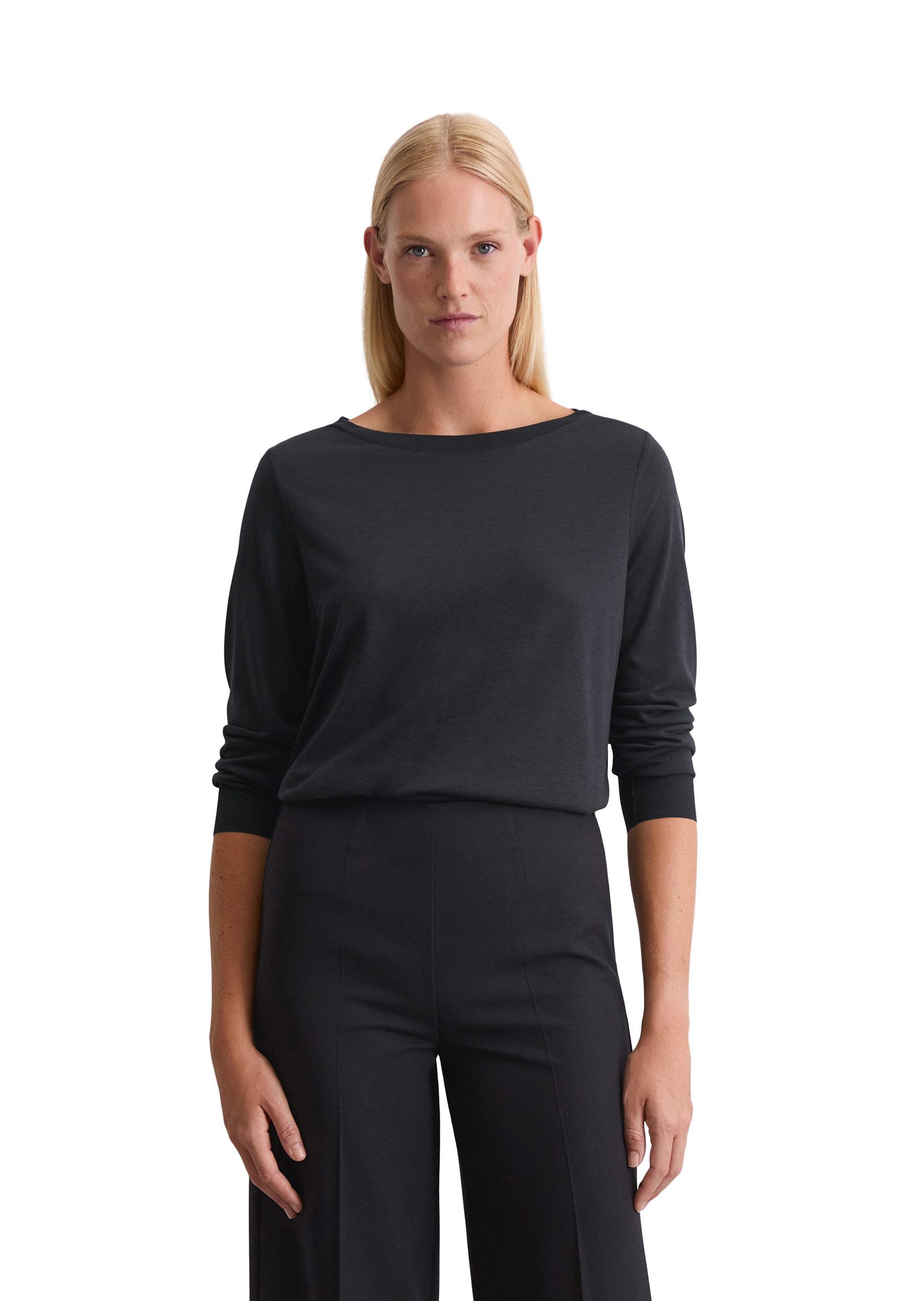 Marc O'Polo Langarmshirt aus TENCEL™ Lyocell-Baumwolle-Mix günstig online kaufen