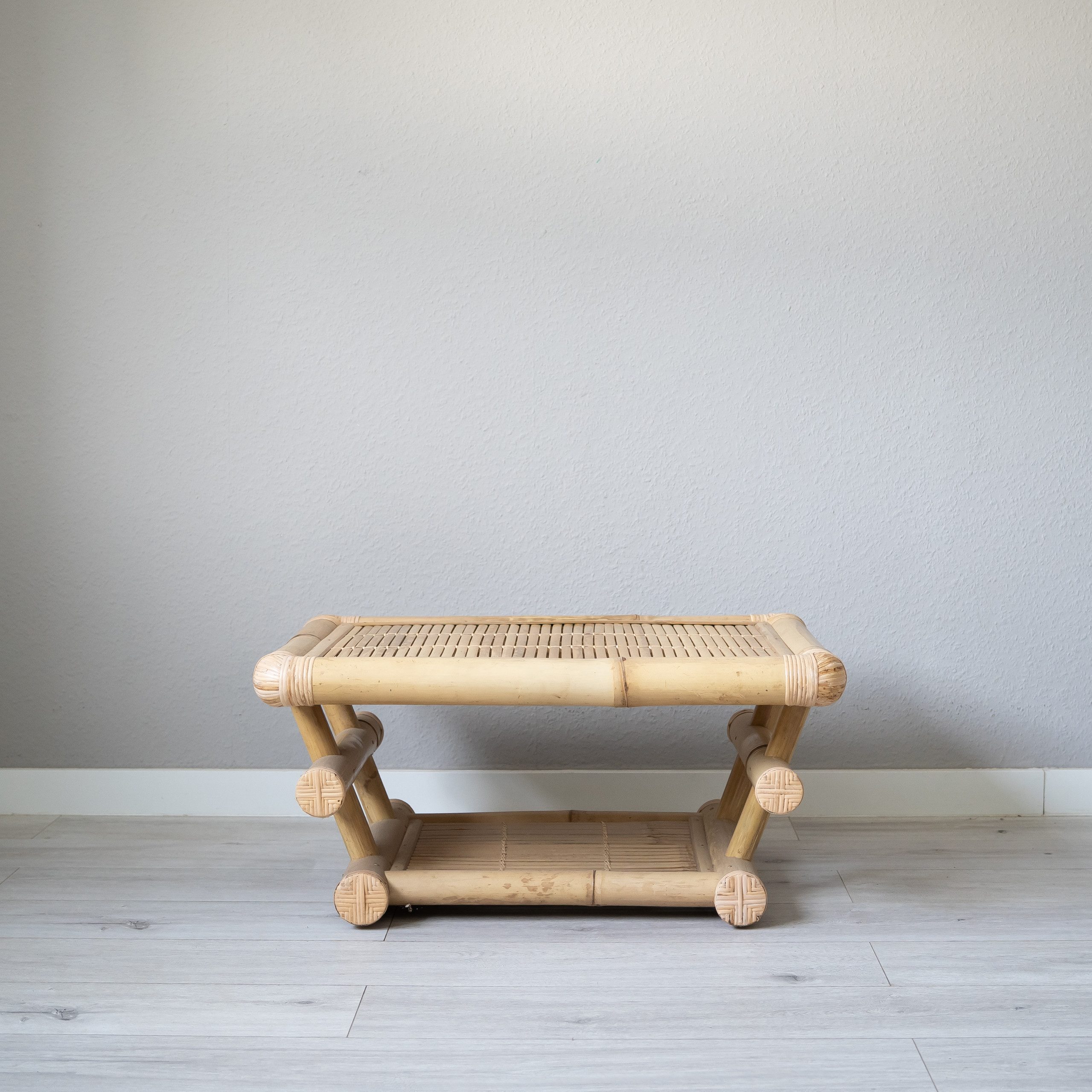 livasia Couchtisch Bambus Couchtisch 85x55x40cm handgefertigt aus Bali, Handarbeit