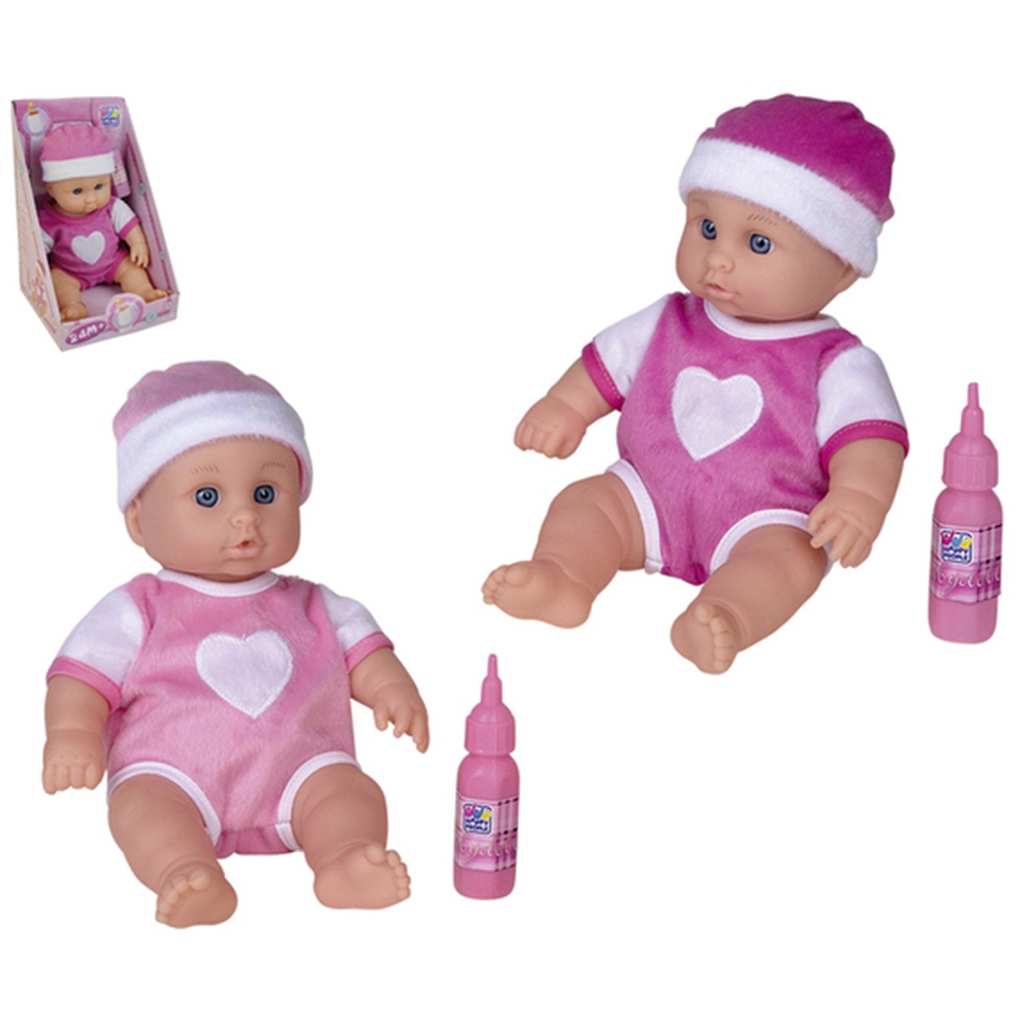 Babypuppe 50371 Trink- und Nässbaby ca. 28 cm, mit Trinkflasche, S