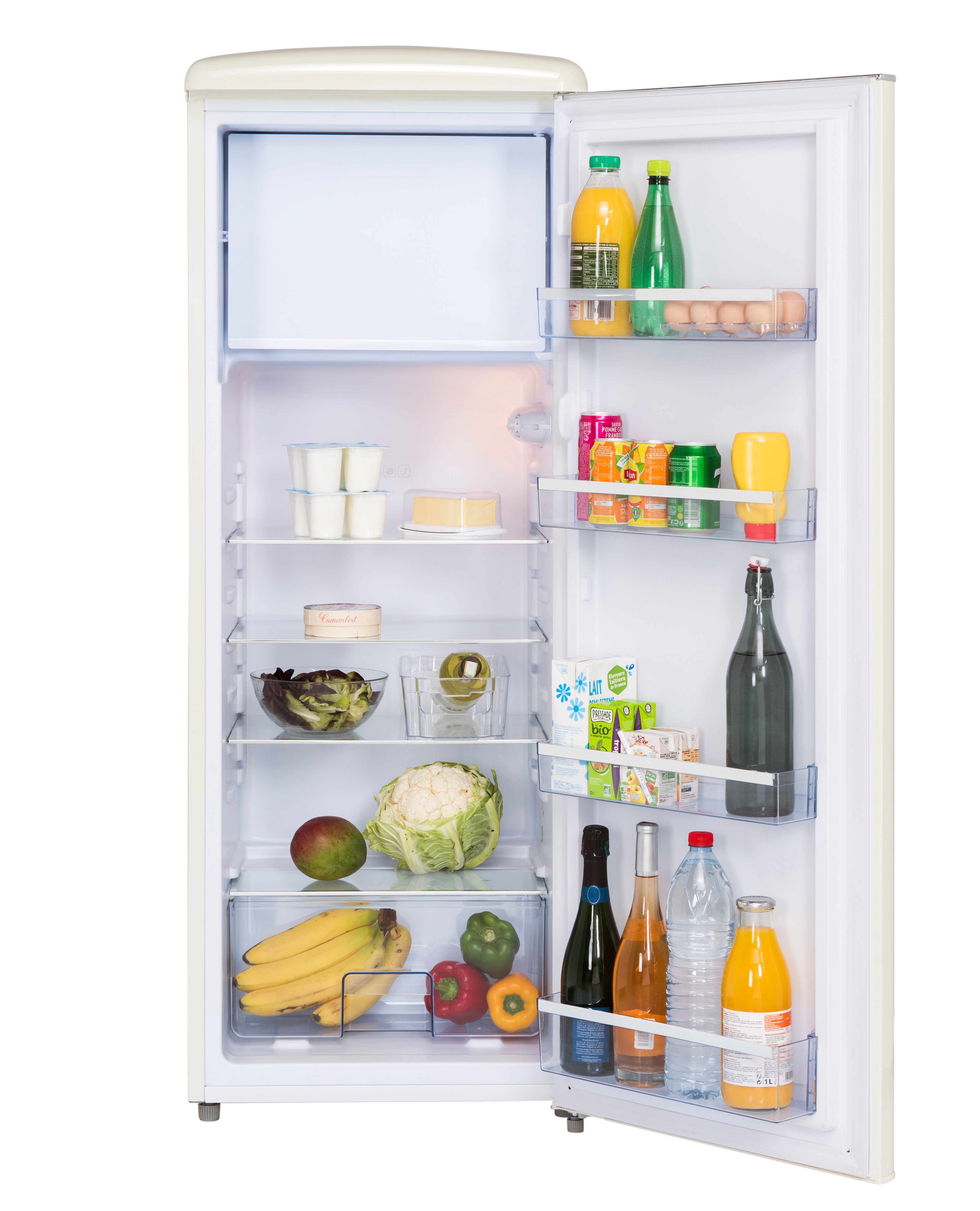 FrigeluX Kühl-/Gefrierkombination RF218RCA++, Retro-Design