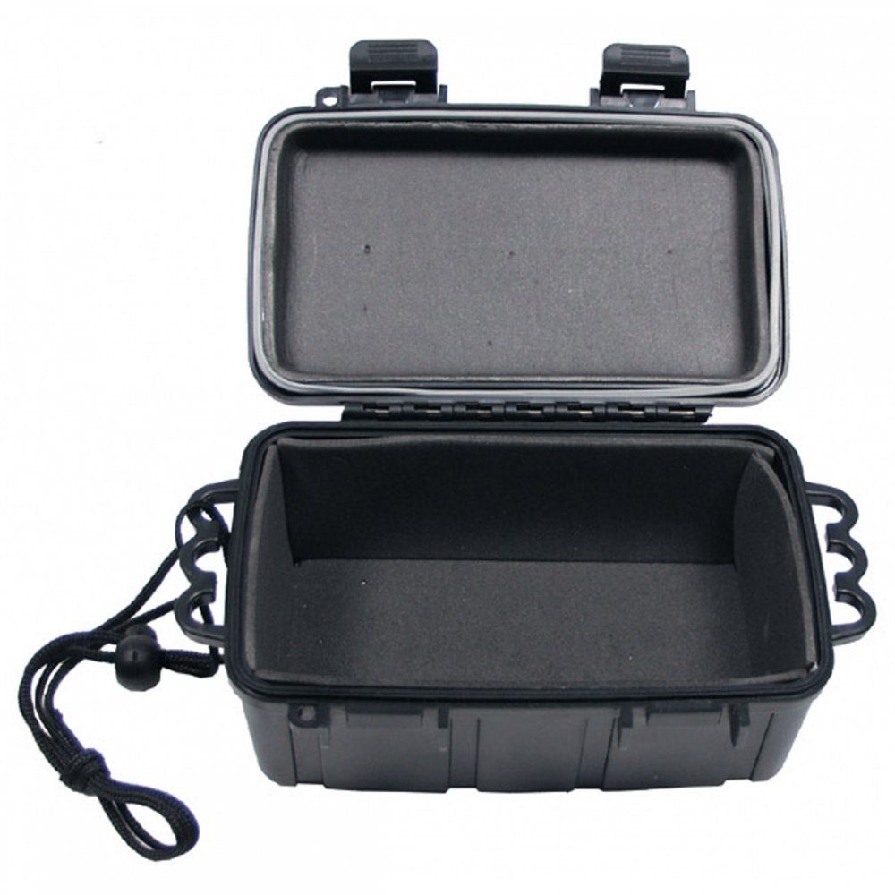 MFH Aufbewahrungsbox Box, Kunststoff, wasserdicht, gepolstert, schwarz