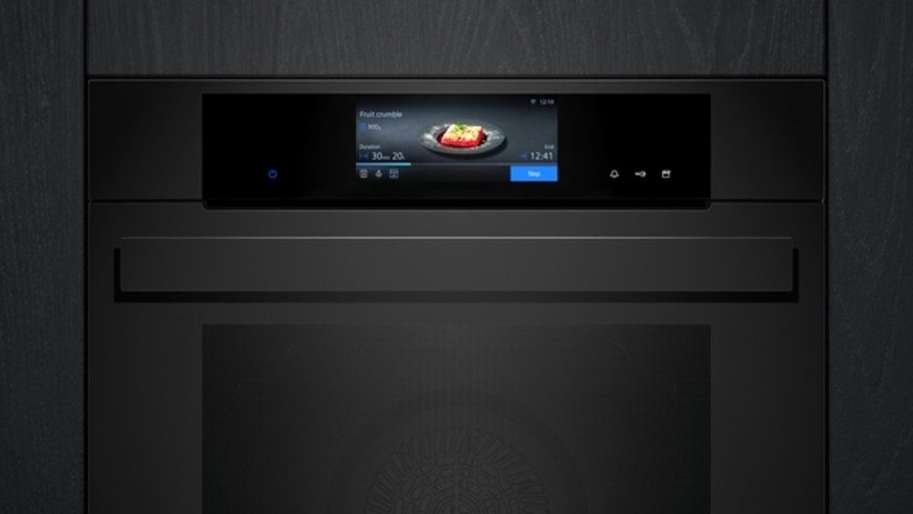 SIEMENS Dampfbackofen iQ700 HS938GDM1, iQ700 Einbau-Dampfbackofen Matt Schwarz, EEK: A+, Dampfgaren Plus mit Sous-vide: für köstliche und gesunde Gerichte