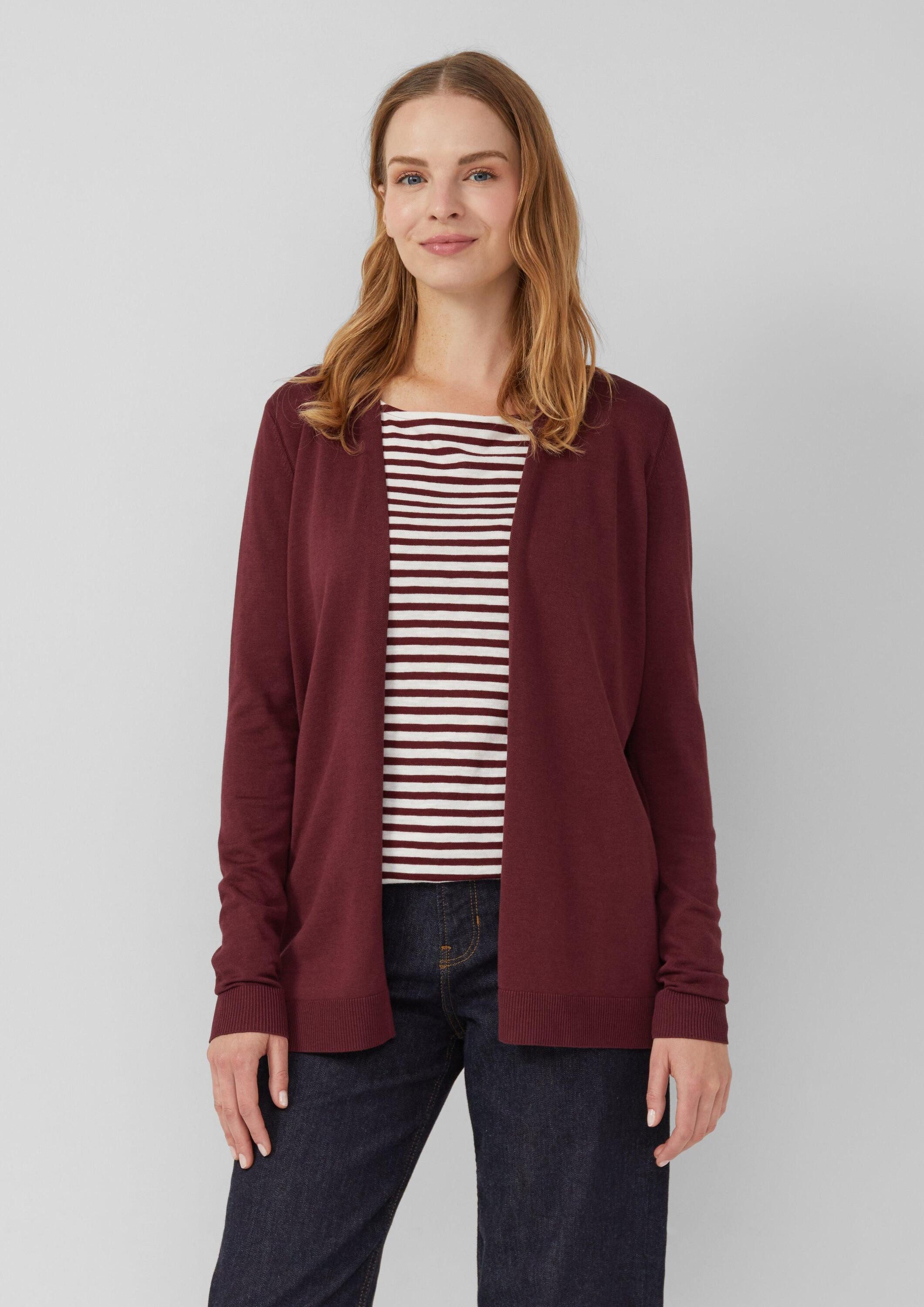 s.Oliver Cardigan Strickjacke Cardigan aus Viskose-Baumwoll-Mix günstig online kaufen
