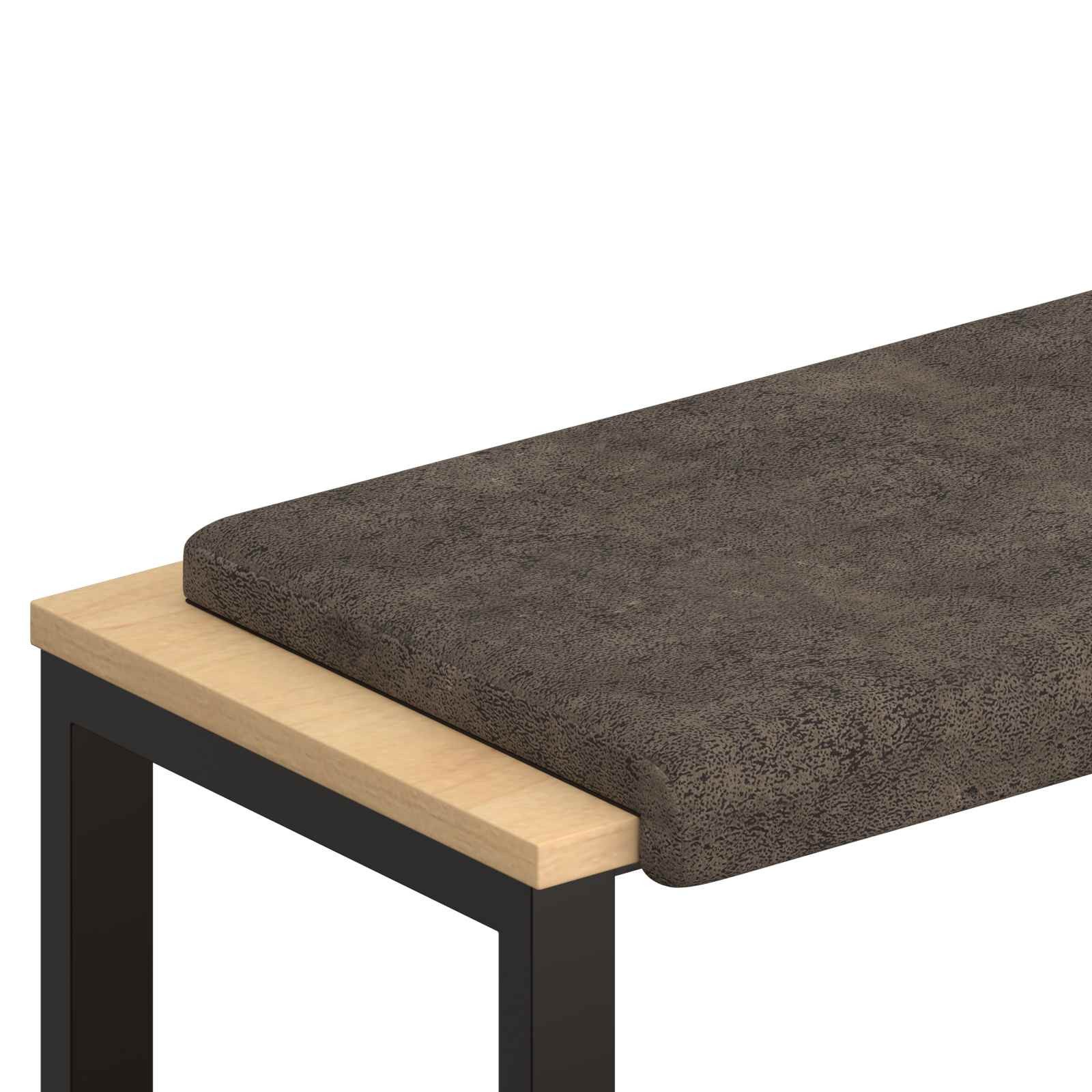 vidaXL Sitzauflage Bankkissen Kunstwildleder Dunkelgrau Tiefe 35 cm, (1 St)
