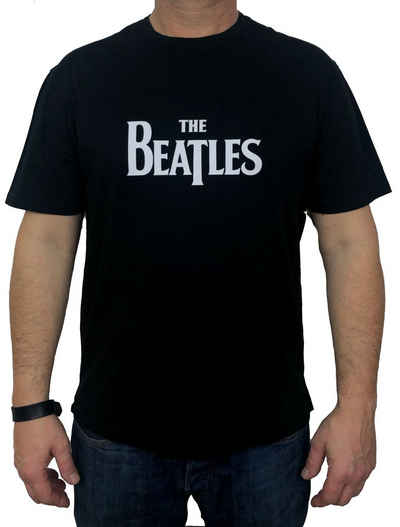 The Beatles T-Shirt »Beatles T-Shirt, Logo, Schwarz, Herren, GOTS« (Stück, 1-tlg., Stück) mit Frontprint