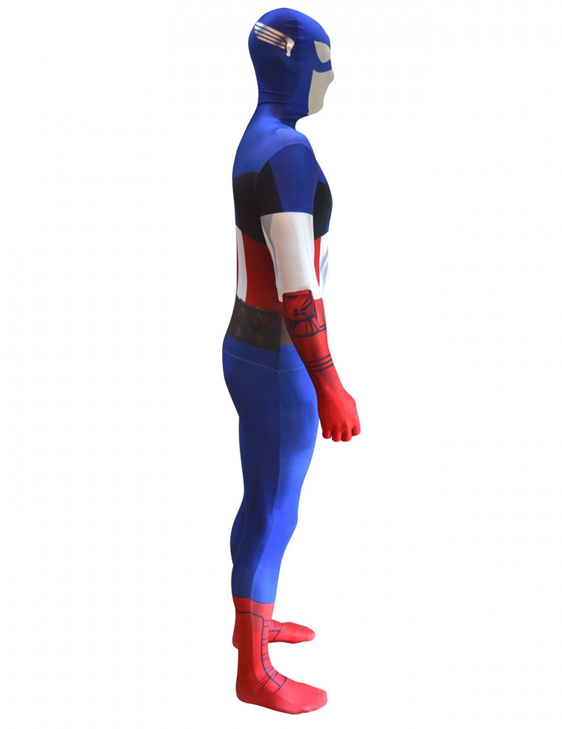 Morphsuits Kostüm Marvel Captain America Value Morphsuit Lizenzware blau-weiss-rot