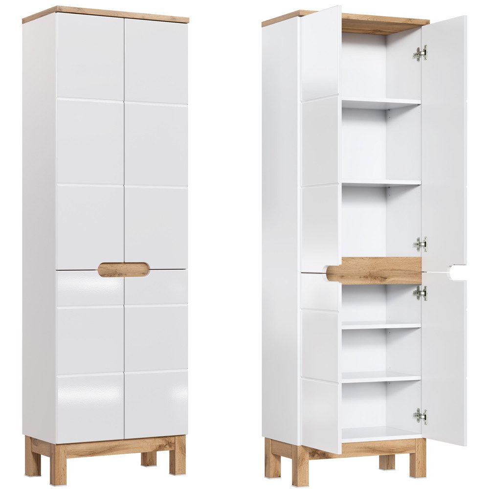Lomadox Hochschrank SOLNA-56 mit 4 Türen günstig online kaufen
