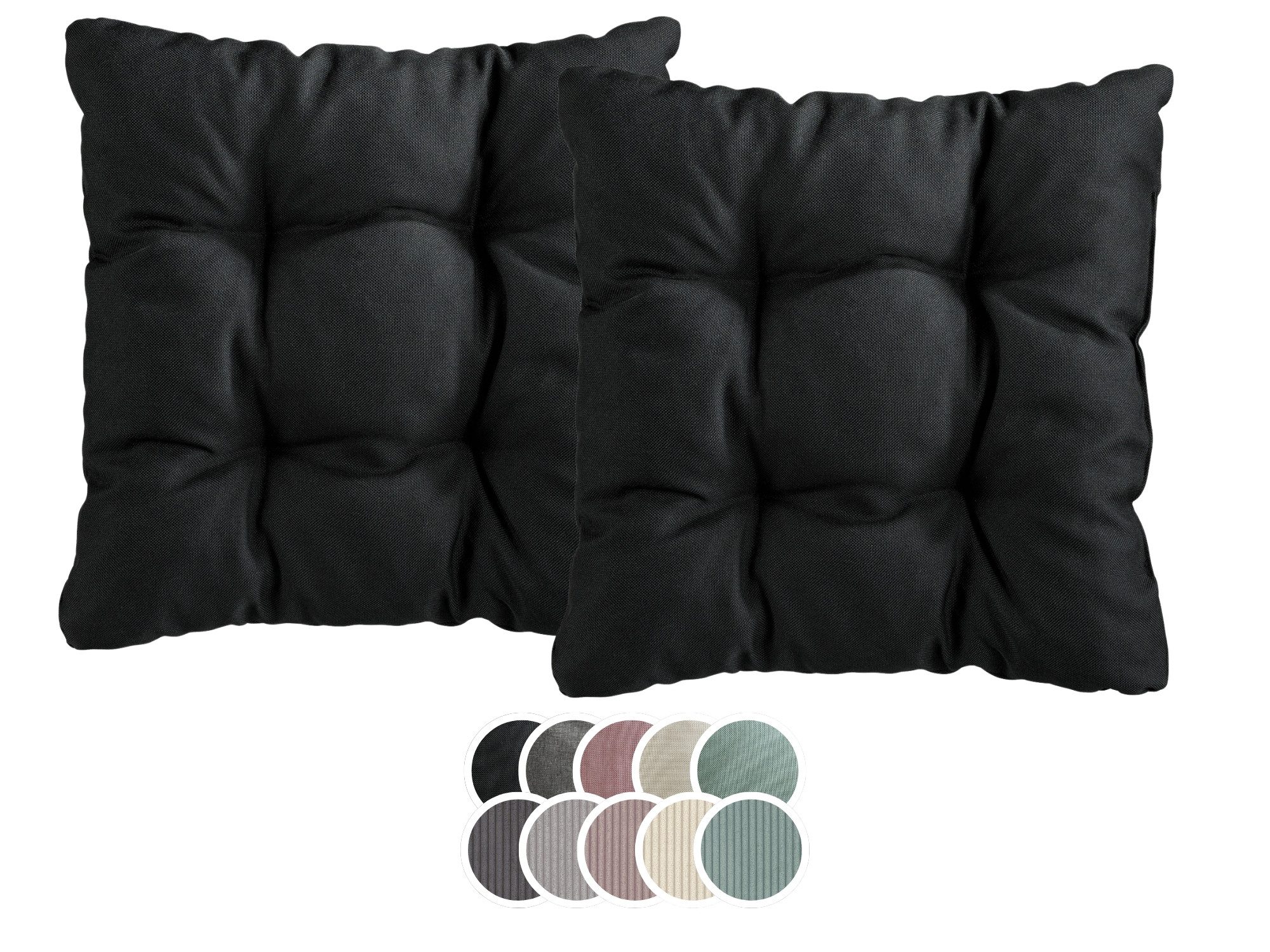 XDREAM Подушка для стула Подушки Set (2er & 4er) für Stühle und Bänke, robuste Polsterauflage für indoor und outdoor, 38x38x6 cm