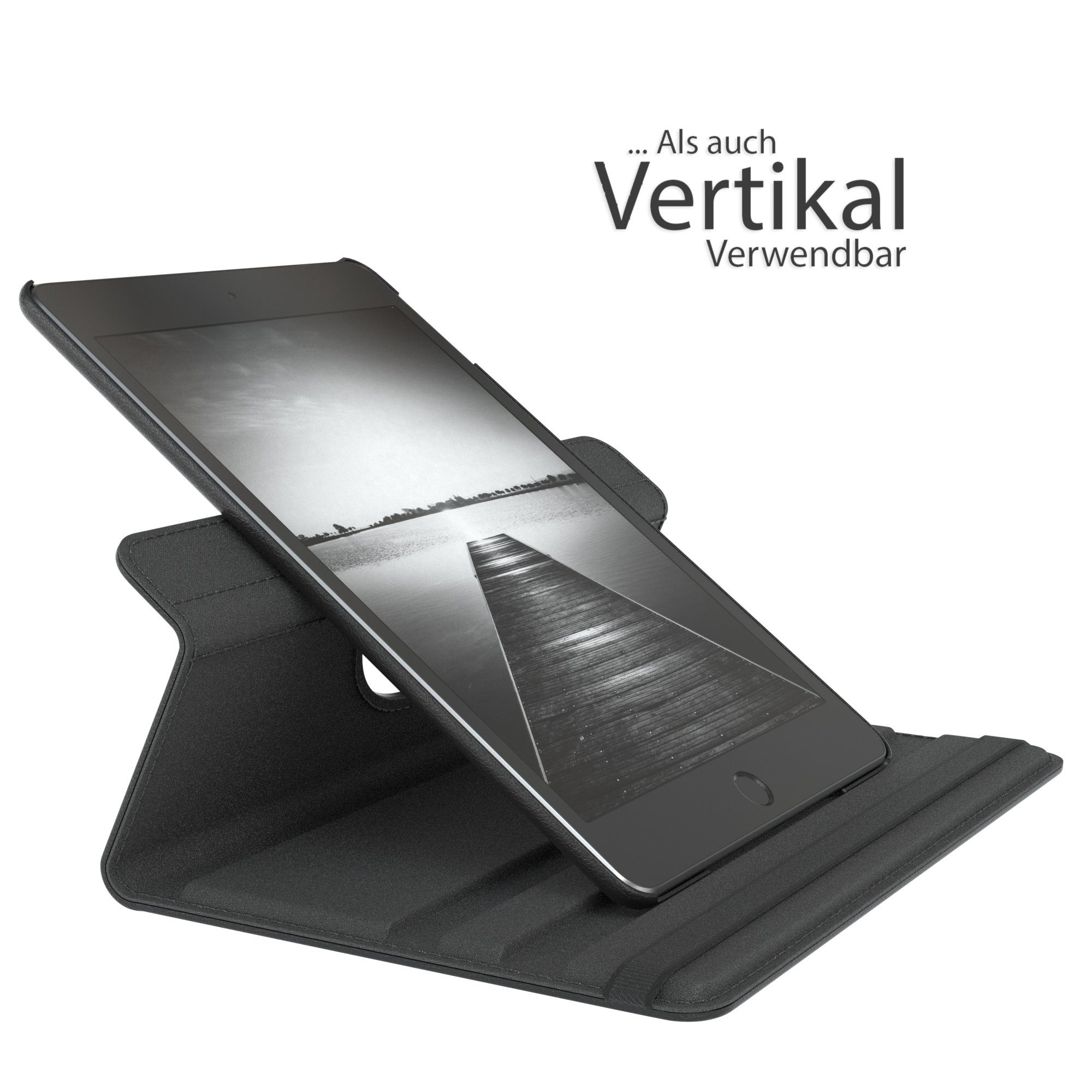 EAZY CASE Tablet-Hülle Rotation Case für Apple iPad Mini 5. Generation 7,9 Zoll, Hülle 360° drehbar mit Standfunktion Etui Anti-Kratz Tasche Schwarz – Bild 4 von 5