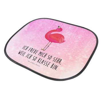 Sonnenschutz Flamingo Stolz - Aquarell Pink - Geschenk, rosa, Freundin, Sonnenschu, Mr. & Mrs. Panda, Seidenmatt, Faltbar & Praktisch