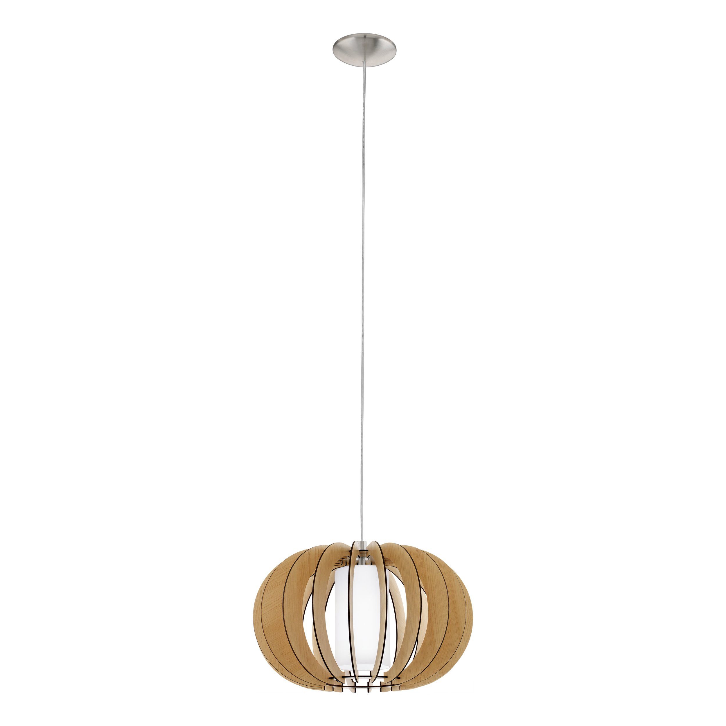 EGLO LED-Hängeleuchte Stellato 1, Leuchtmittel exklusive, Hängeleuchte - H130 x Ø40 cm - nickel-matt - 1X60W exkl.