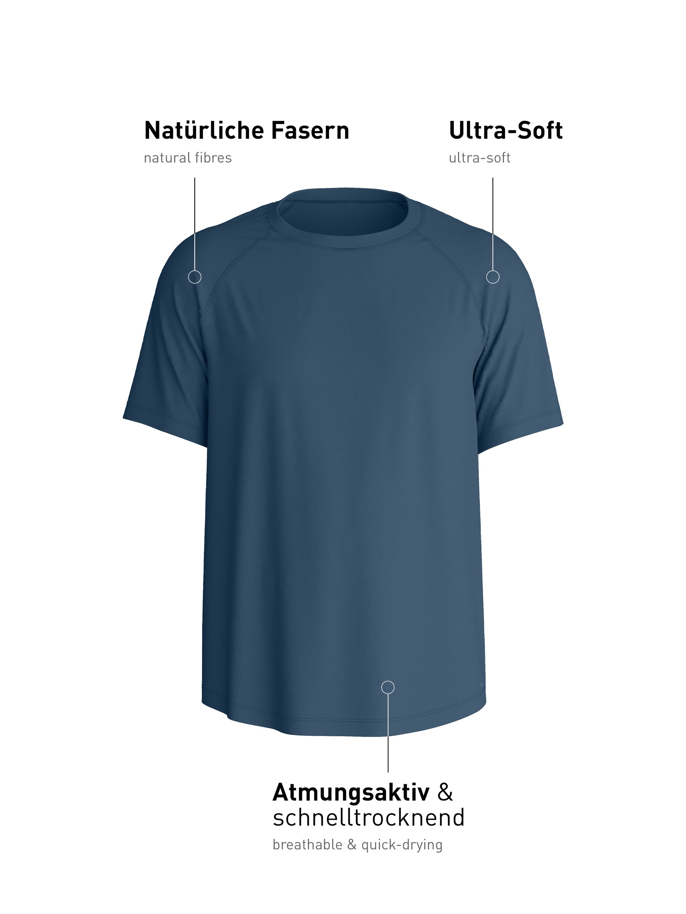 CALIDA Unterziehshirt Balanced Day Herren (1-St) temperaturausgleichend, atmungaktiv, superleichte und feine Qualität