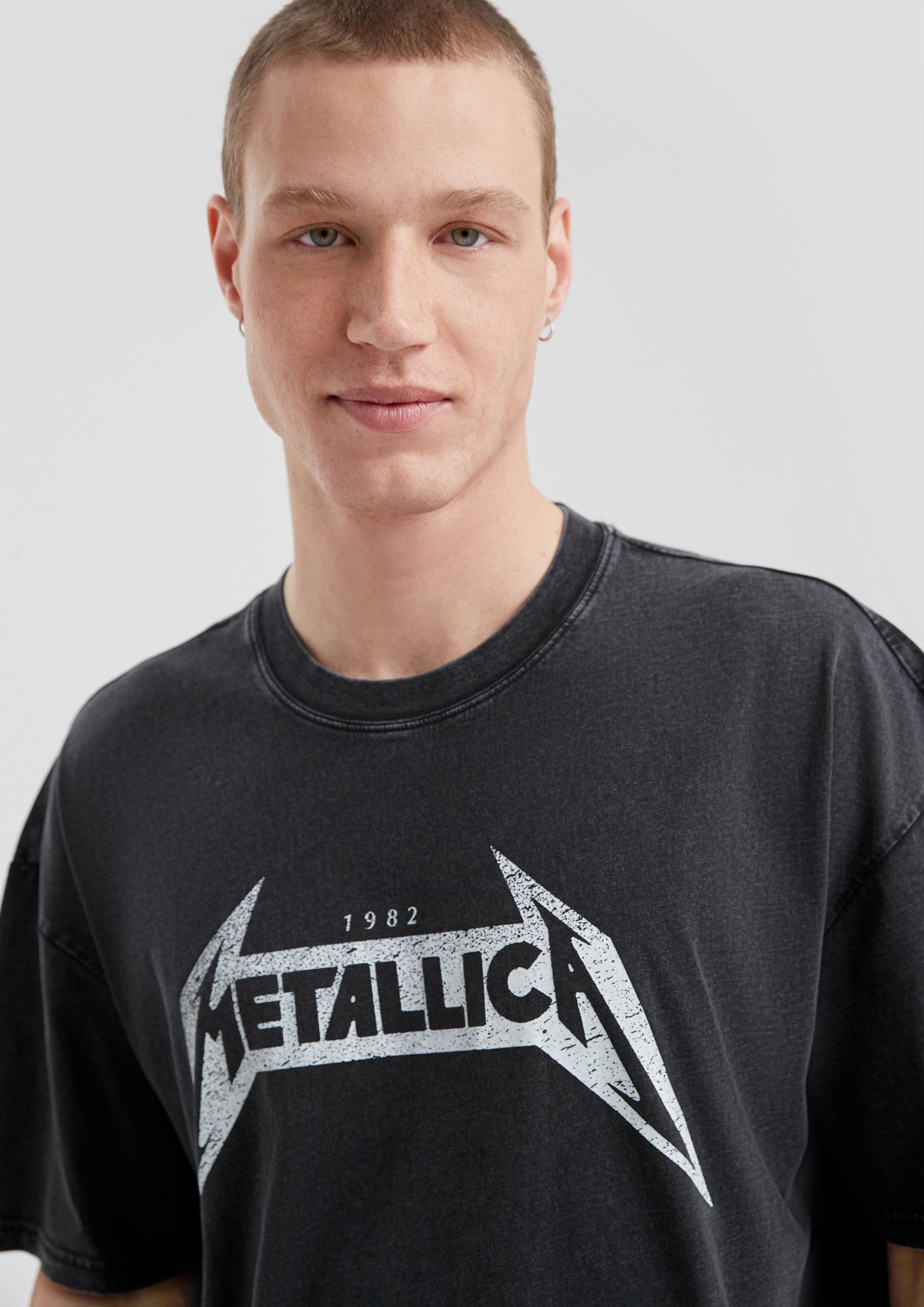 QS Kurzarmshirt Metallica® Band-Shirt im Loose günstig online kaufen