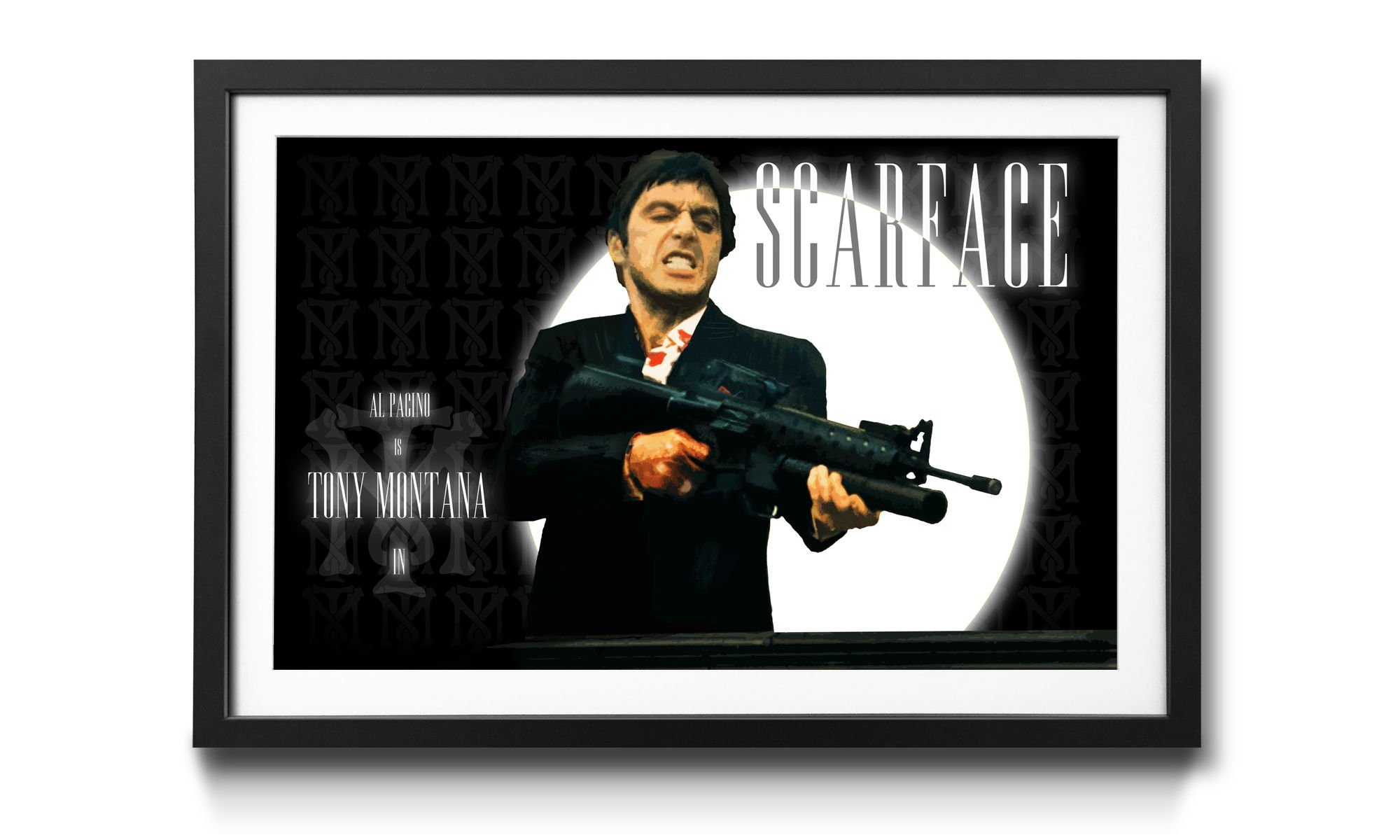 WandbilderXXL Bild mit Rahmen Scarface, Film-Momente, Wandbild, in 4 Größen erhältlich