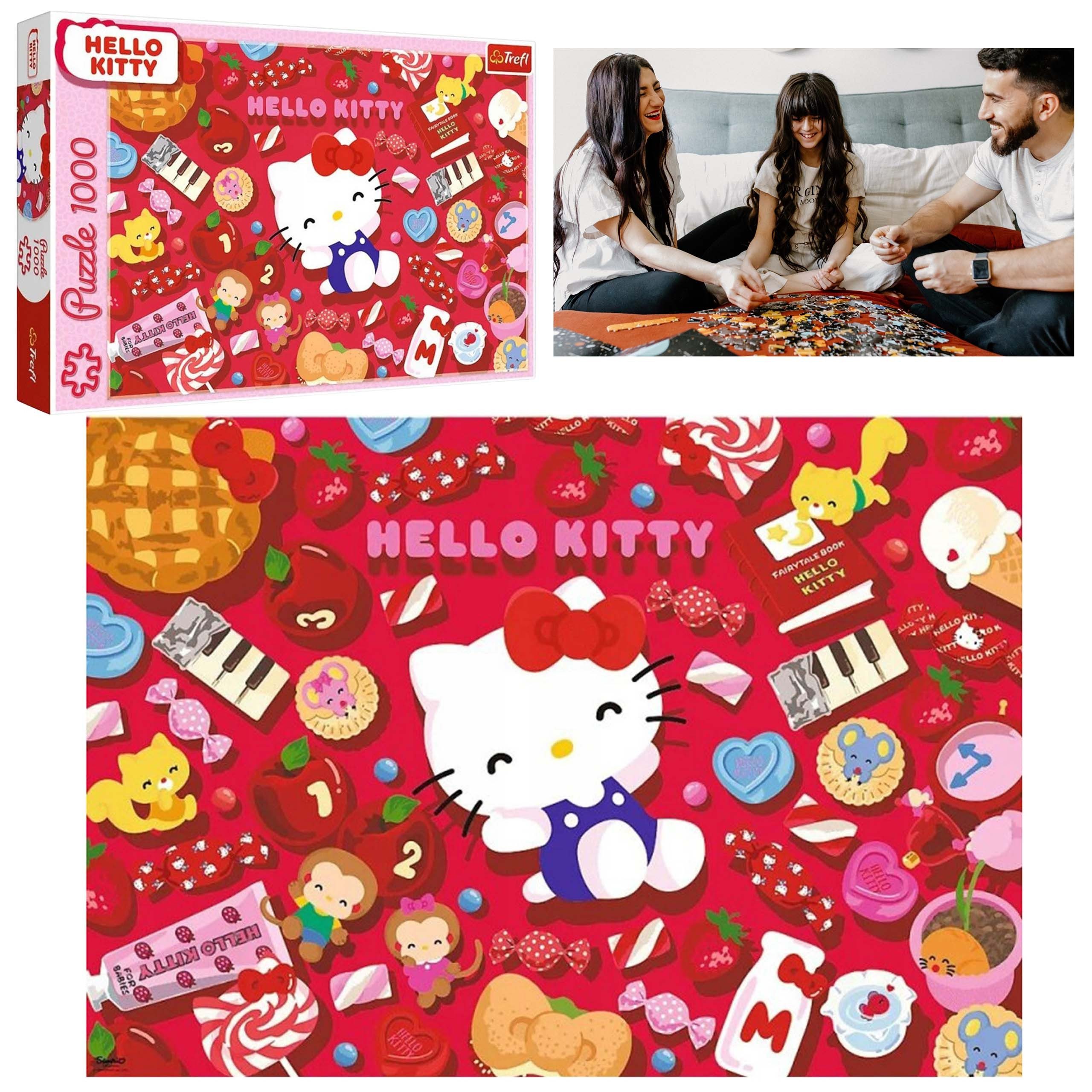 Sarcia.eu Puzzle Hello Kitty Puzzle 1000 Elemente, Puzzle TREFL, Puzzleteile