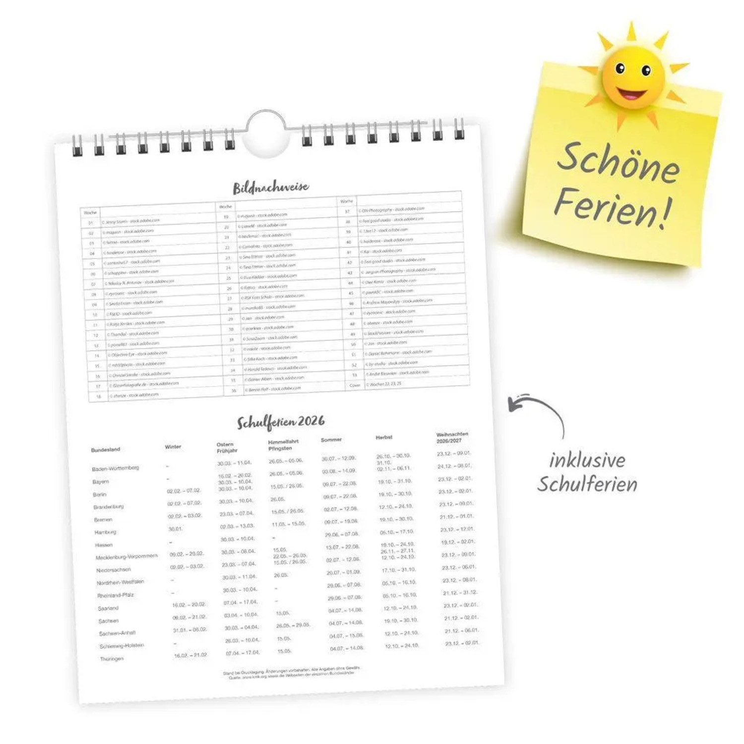 Trötsch Verlag Wandkalender Trötsch Wochenkalender zum Hängen Deutschlandreise 2026