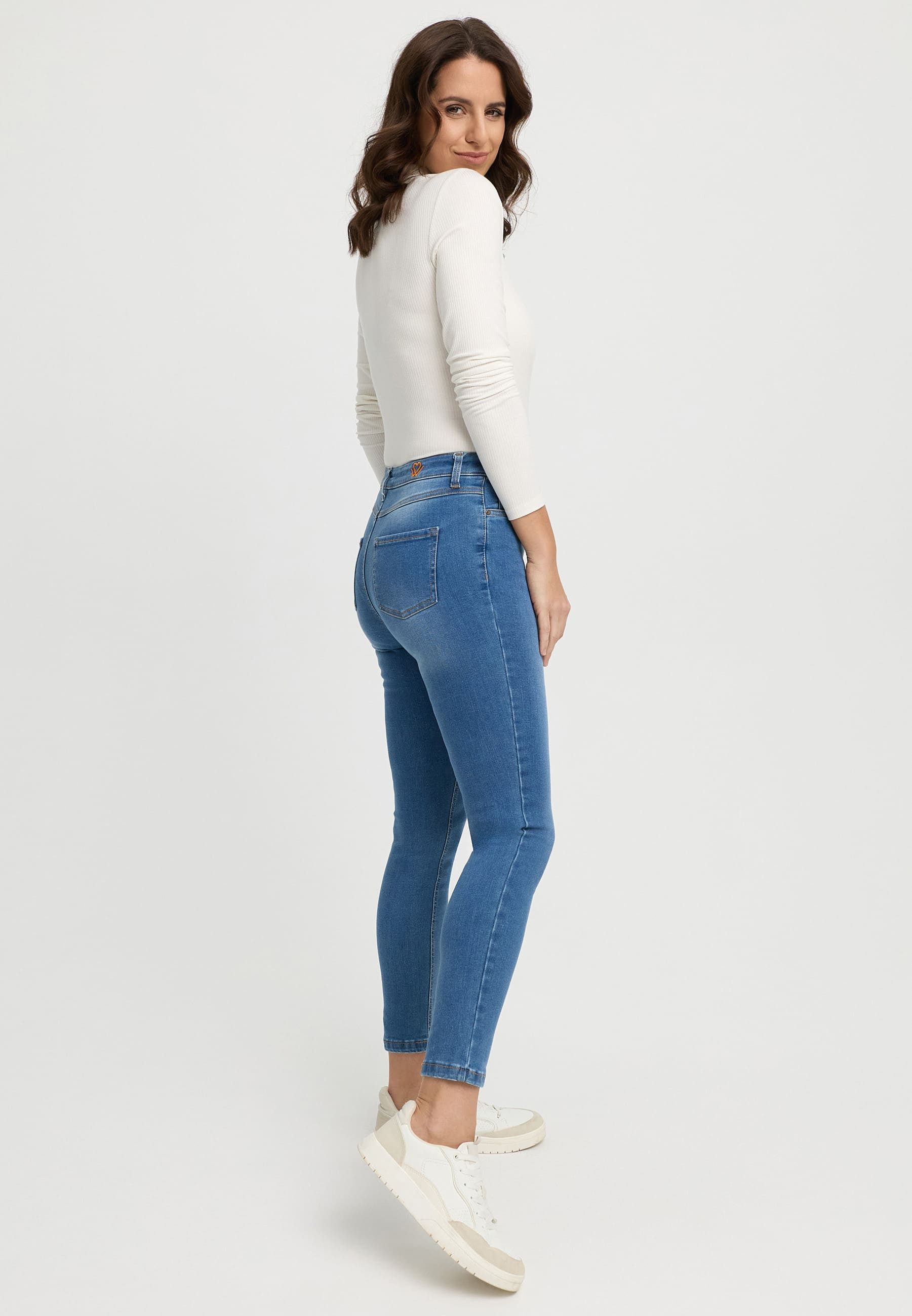 wonderjeans High-waist-Jeans Skinny in körperbetonter Passform günstig online kaufen