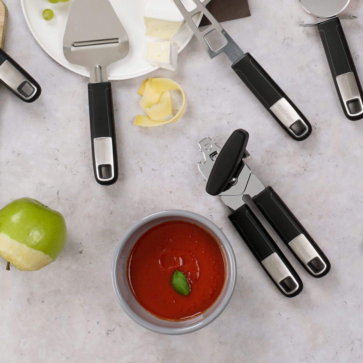 FACKELMANN Dosenöffner mit Soft-Touch, Drehgriff