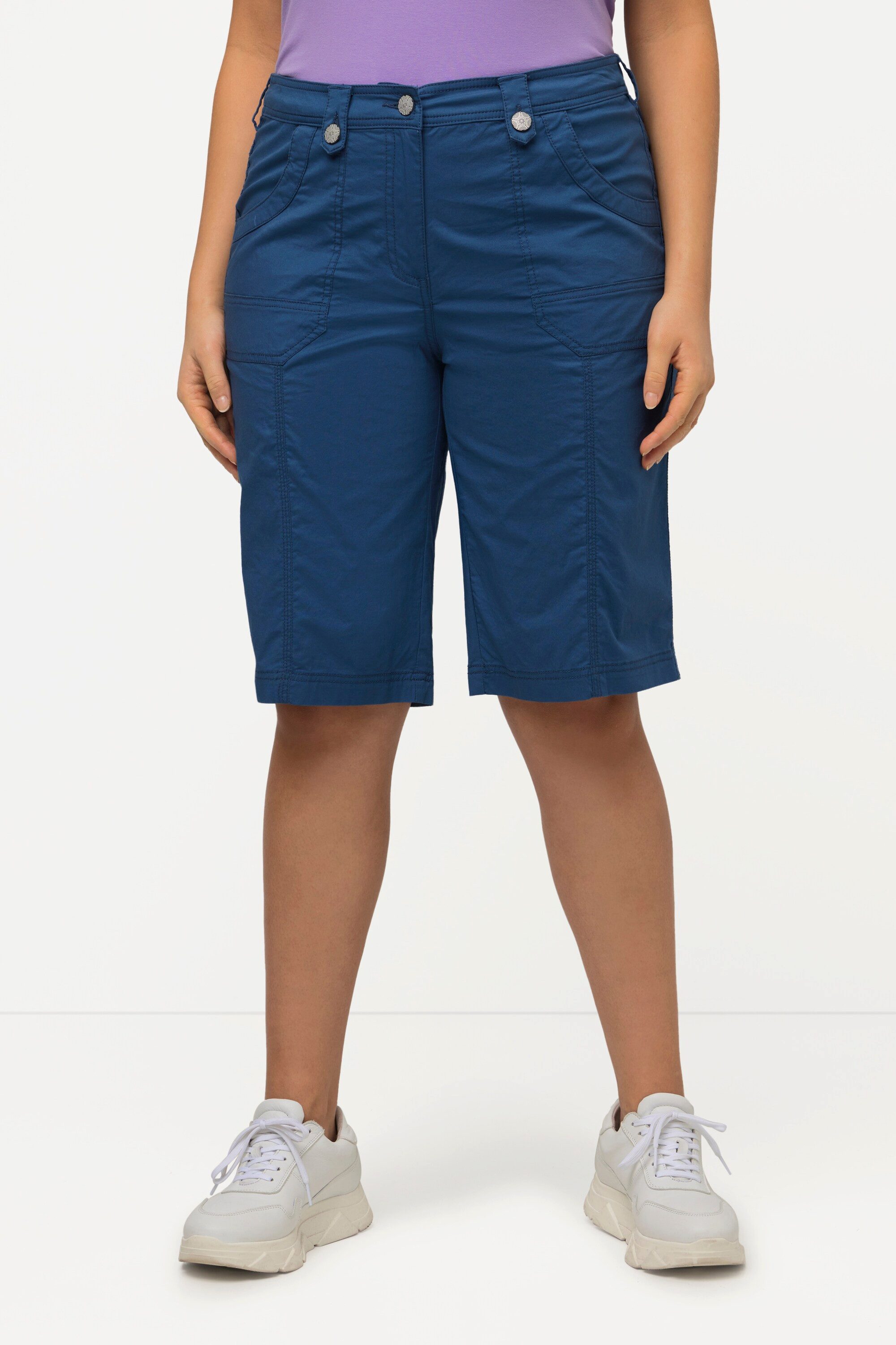 Ulla Popken Funktionshose Cargo-Bermuda Komfortbund 4-Pocket-Schnitt günstig online kaufen