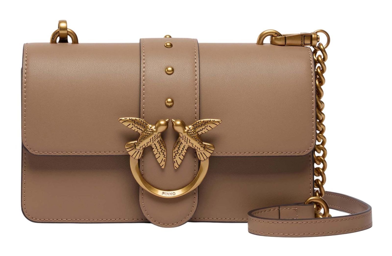 PINKO Umhängetasche Mini ST. CL., aus echtem Rindsleder