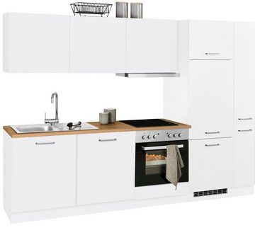 HELD MÖBEL Küchenzeile Kehl, mit E-Geräten, Breite 270 cm, inkl. Kühlschrank