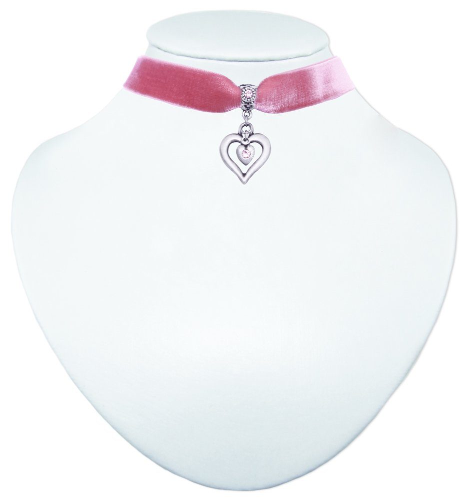 LUISIA® Collier Samt Kropfband Herz in günstig online kaufen