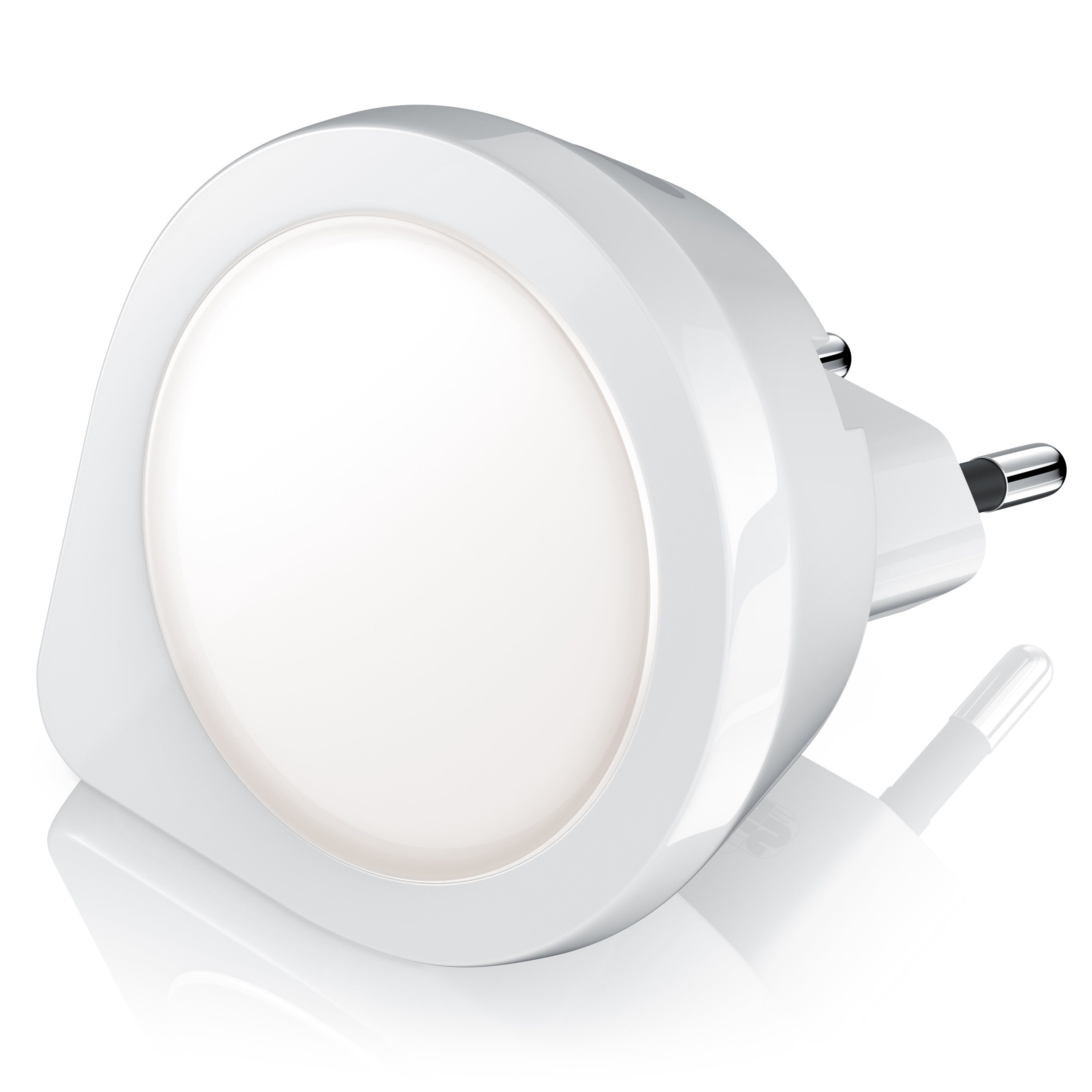 BEARWARE LED Nachtlicht, Nachtlampe mit Dämmerungs-/Helligkeitssensor, warmweiß