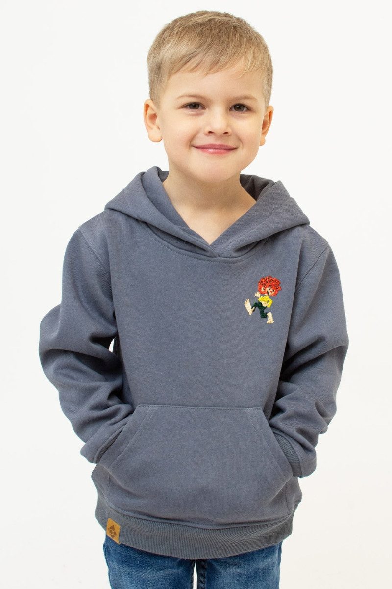 Bavarian Caps Trachtenbluse Hoodie Kids - PUMUCKL GRANTIG II - graublau