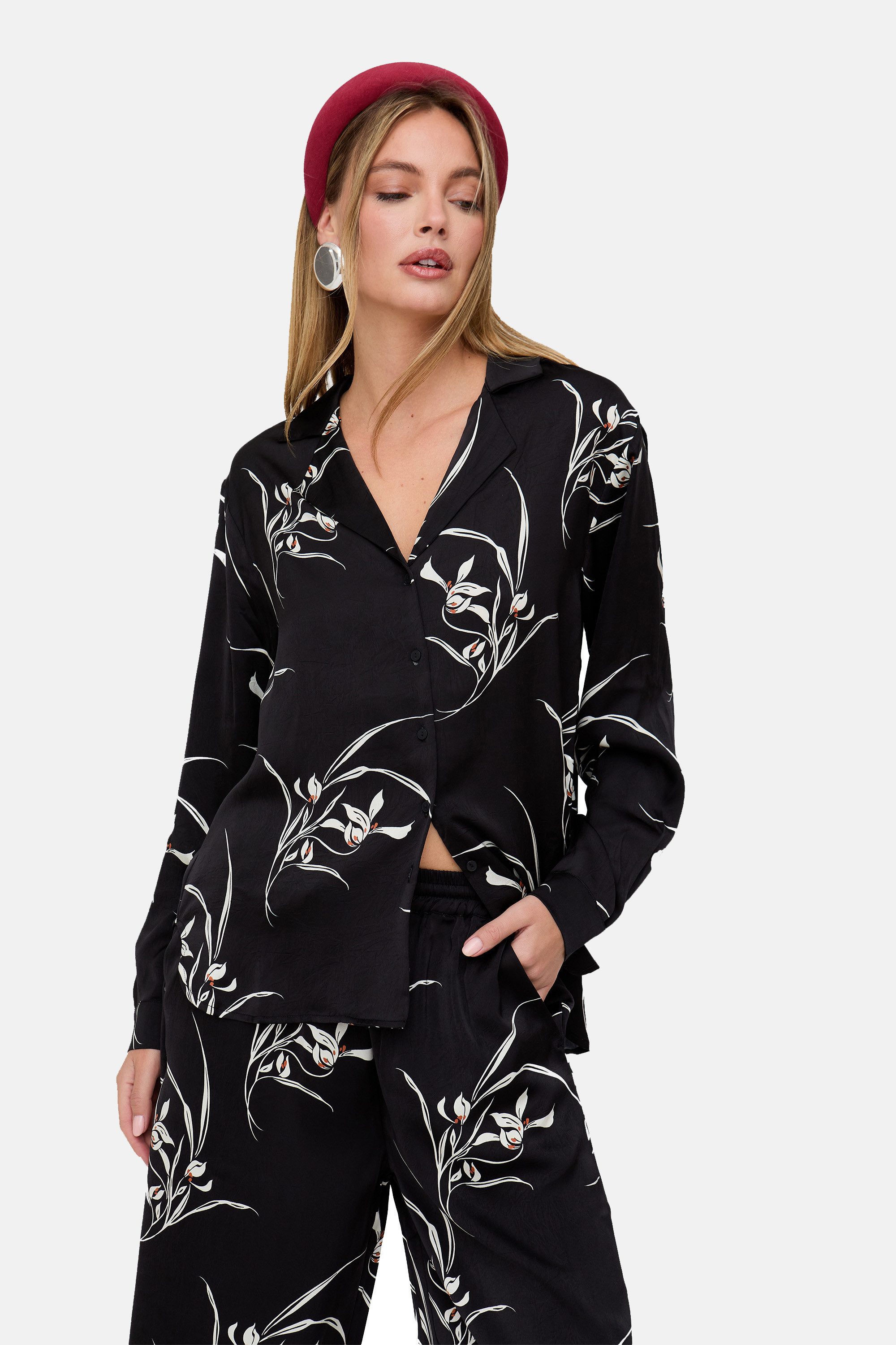 Lily and Lionel Hemdbluse Lillibet Large Floral Print Shirt Damen
