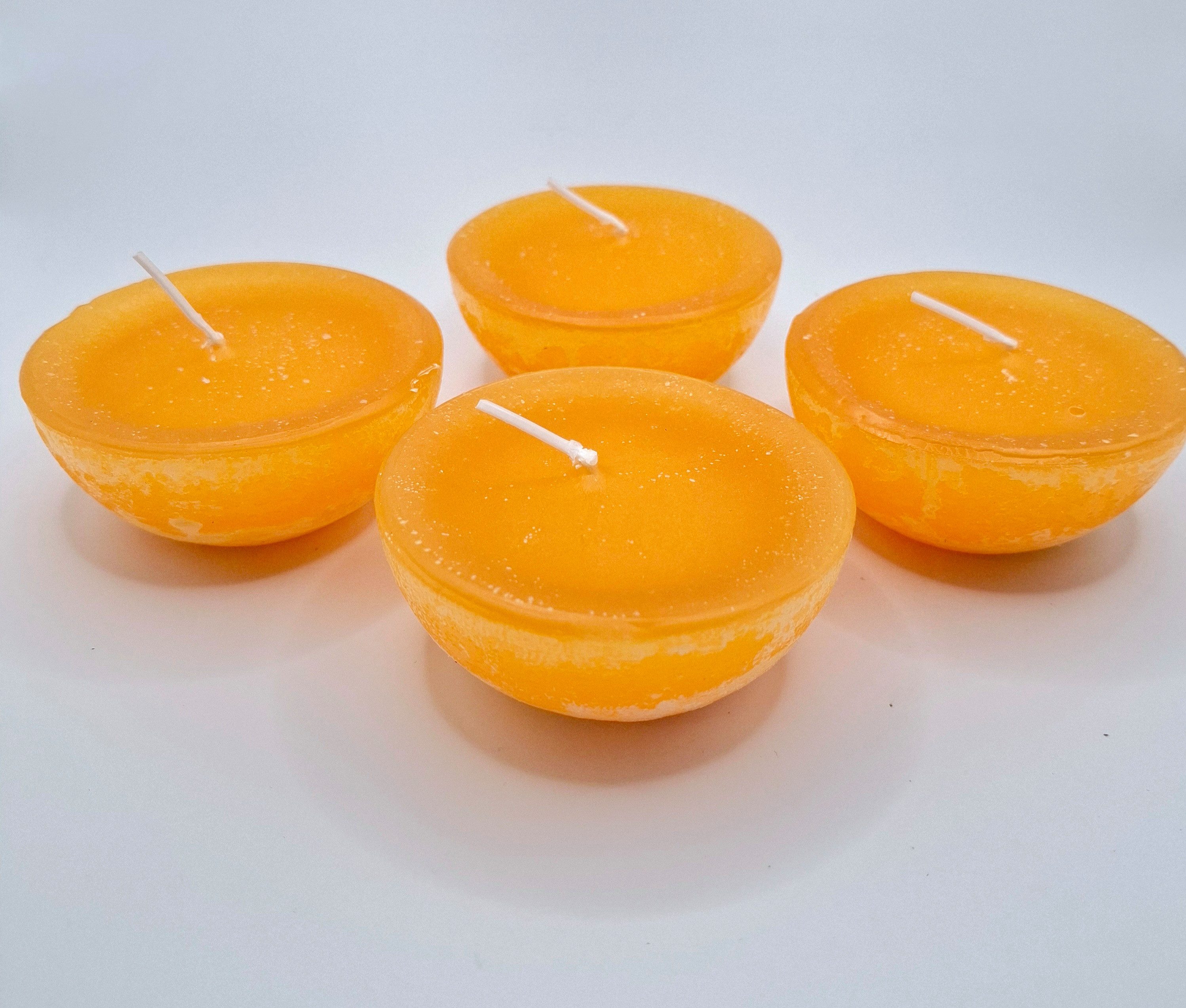 Friedrich Klocke GmbH Schwimmkerze extra groß rustic Kerze 4er Set mit langer Brenndauer indoor, outdoor (4 Stuck), bis zu 7 Stunden Brenndauer je Schwimmkerze