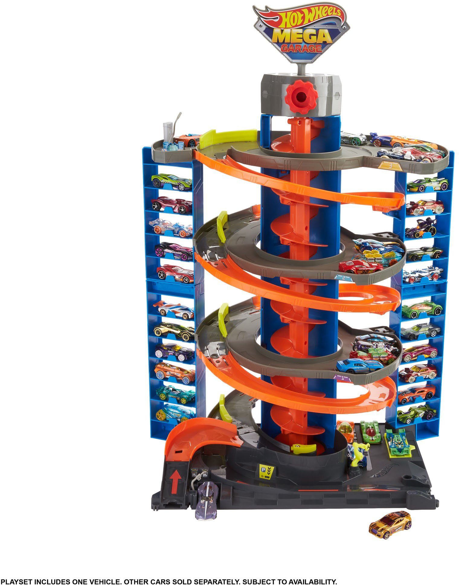 Spiel-Parkgarage City 1 und Wheels inkl. Parkgarage Spielset, Zubehör Spielzeugauto Hot