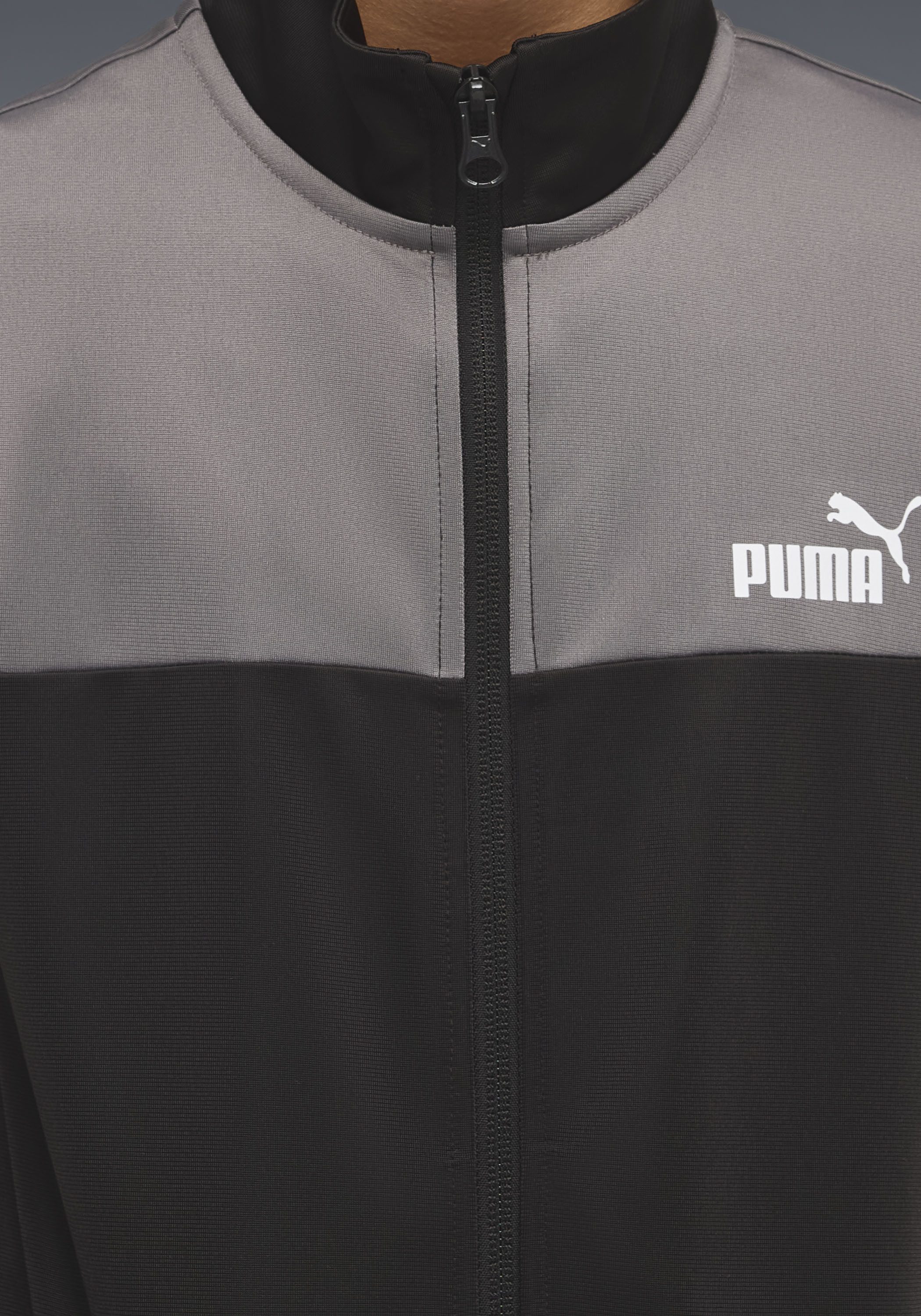 PUMA Trainingsanzug POLY COLORBLOCK SUIT B (2-tlg), ohne Kapuze
