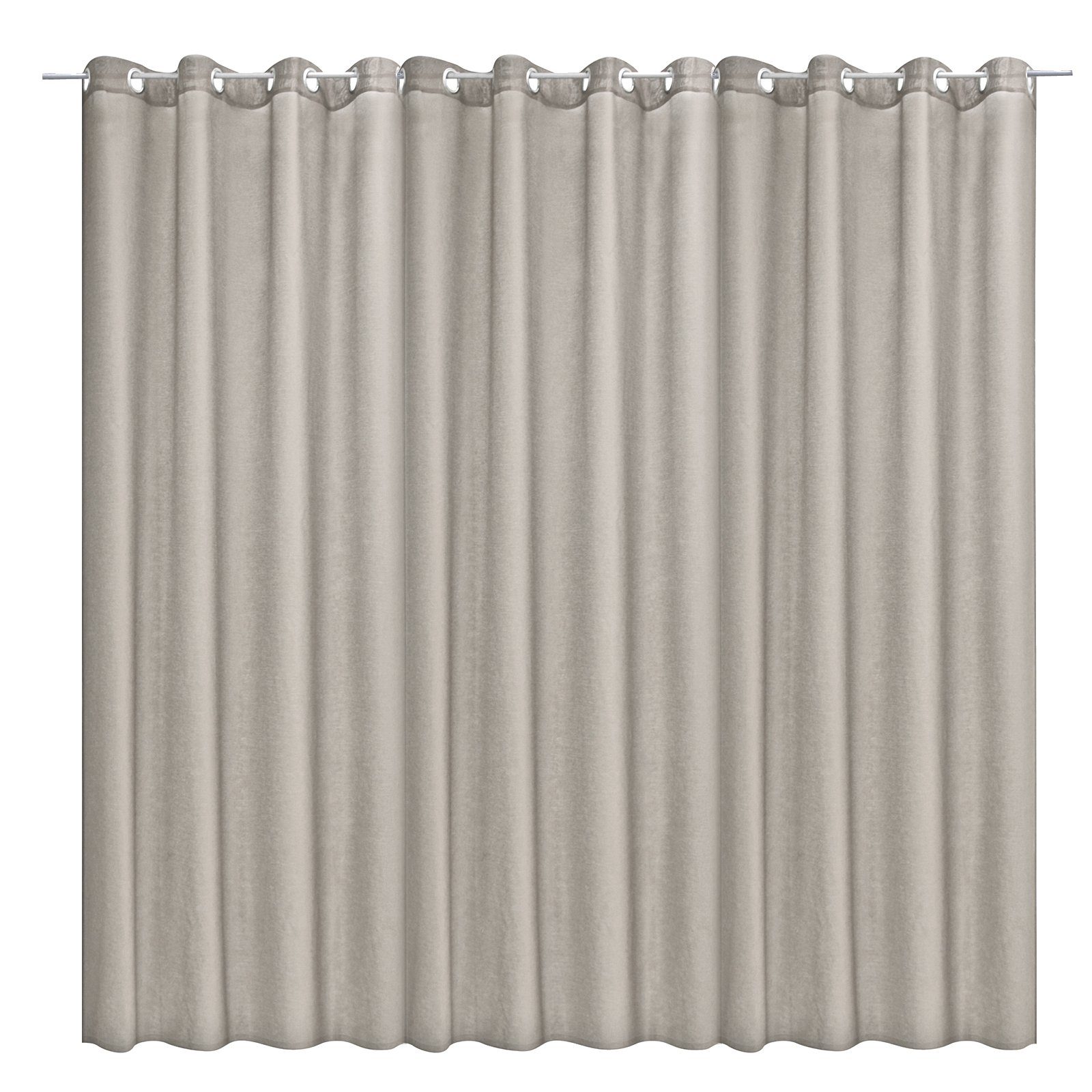Dekoschal Montage, Vorhang - mit blickdicht Vorhang - JEMIDI 100% Polyester Ösen Hellgrau