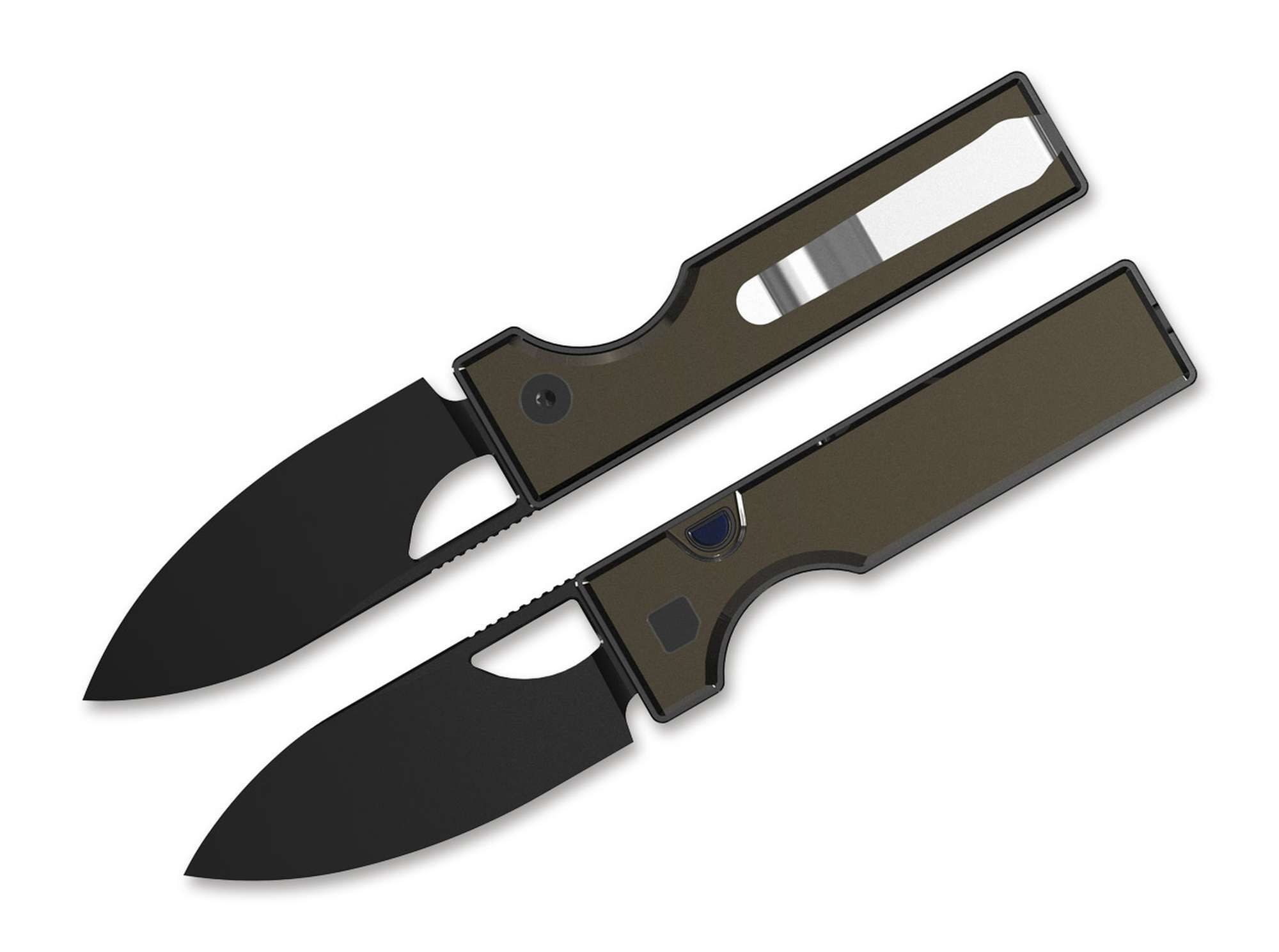 Kizer Taschenmesser Kizer Little Ringbo AEB-L Brown Aluminum Black Stonewash