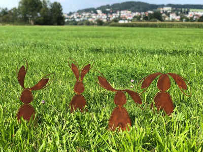 BADEKO Gartenfigur Osterhasen-Set Bunny (4-teilig), (Set, 4 St)