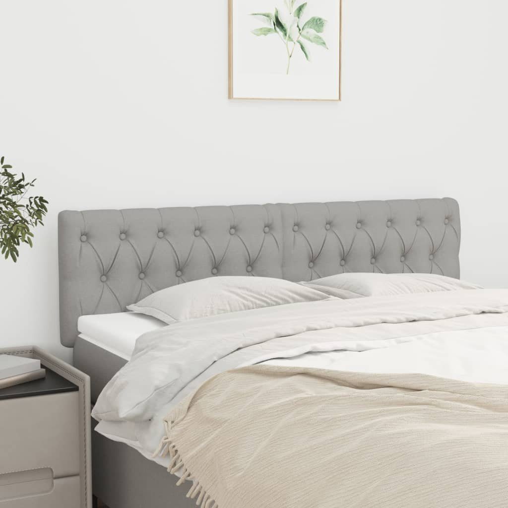 vidaXL Bett Kopfteile Hellgrau 144x7x78/88 cm Stoff (1-tlg)