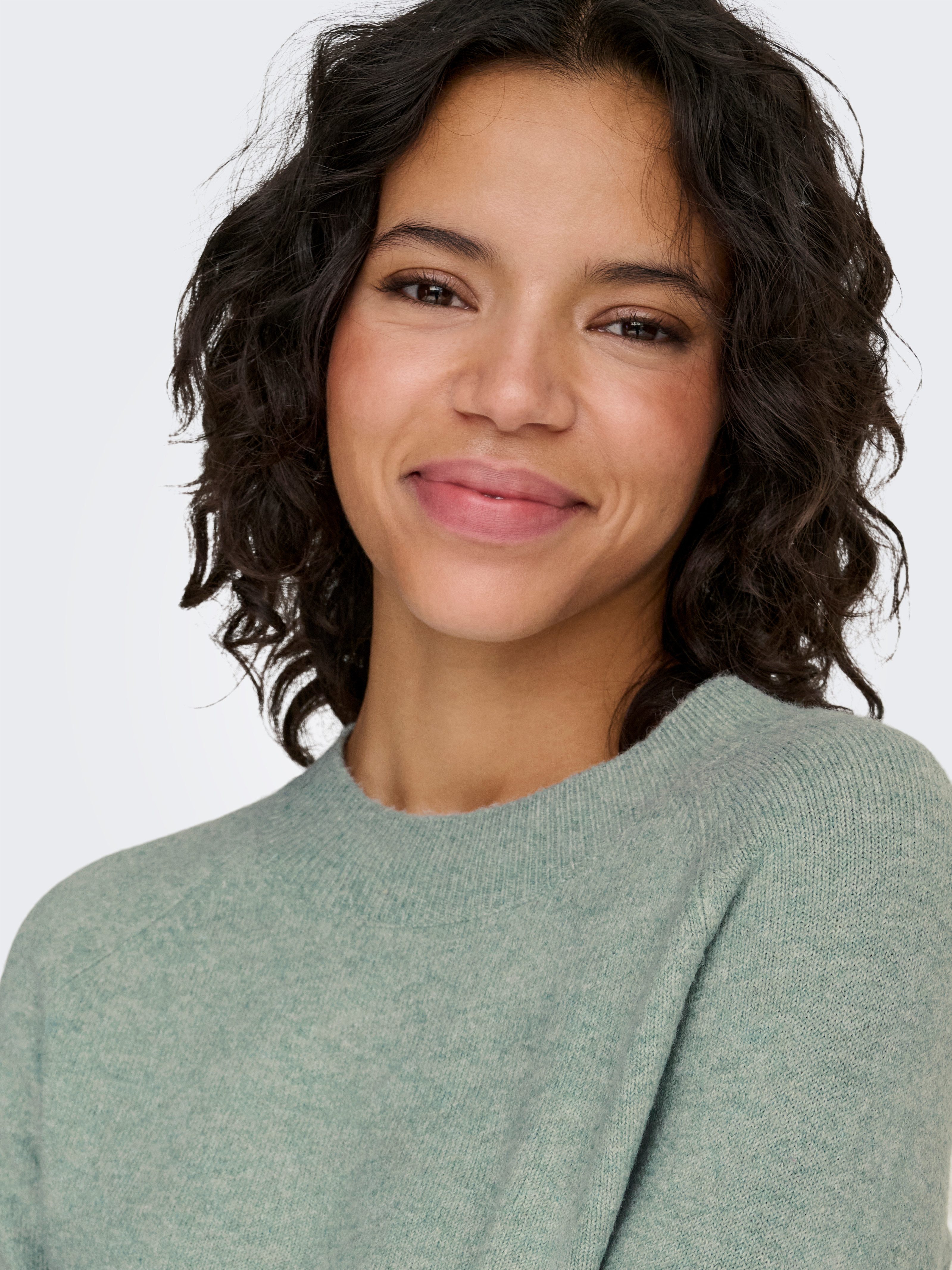 ONLY Rundhalspullover ONLRICA LIFE L/S PULLOVER KNT NOOS Materialmix, regular fit