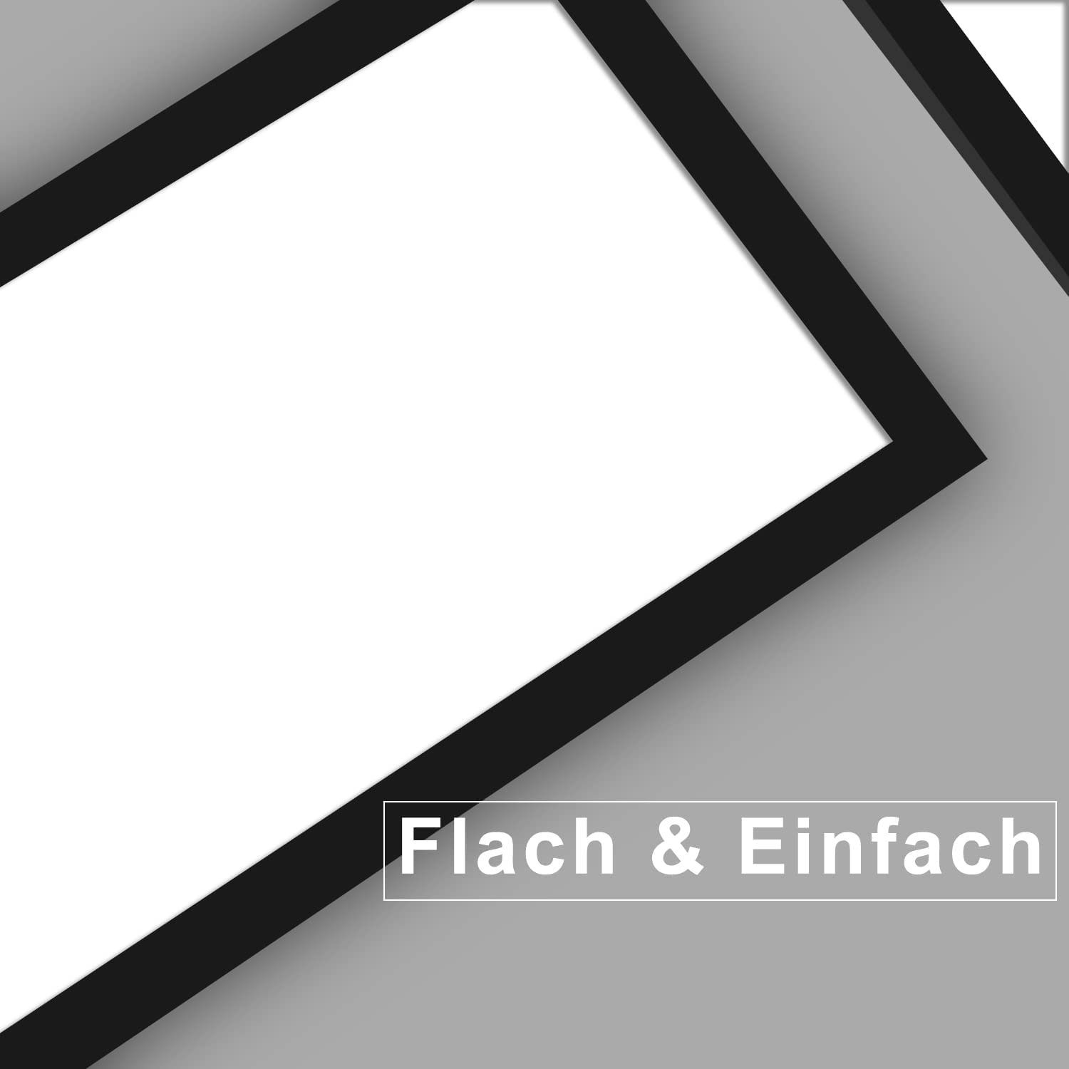 Nettlife LED Panel Deckenleuchte Schwarz Dimmbar -120 x 30 cm flaches, LED fest integriert, Warmweiß Neutralweiß Kaltweiß, Wohnzimmerlampe Küche Schlafzimmer Flur
